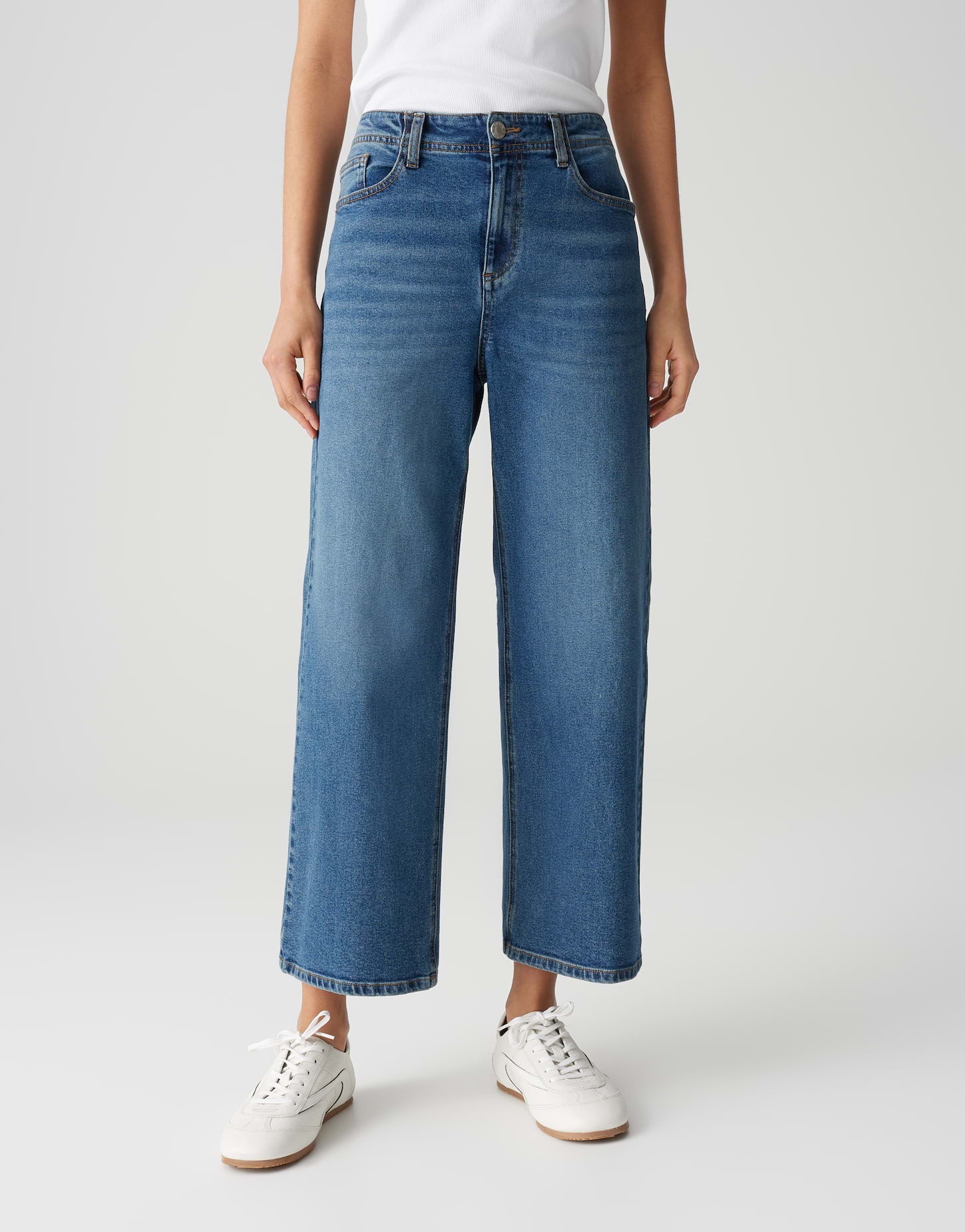 Opus Damen Jeans Mid Lane Blue