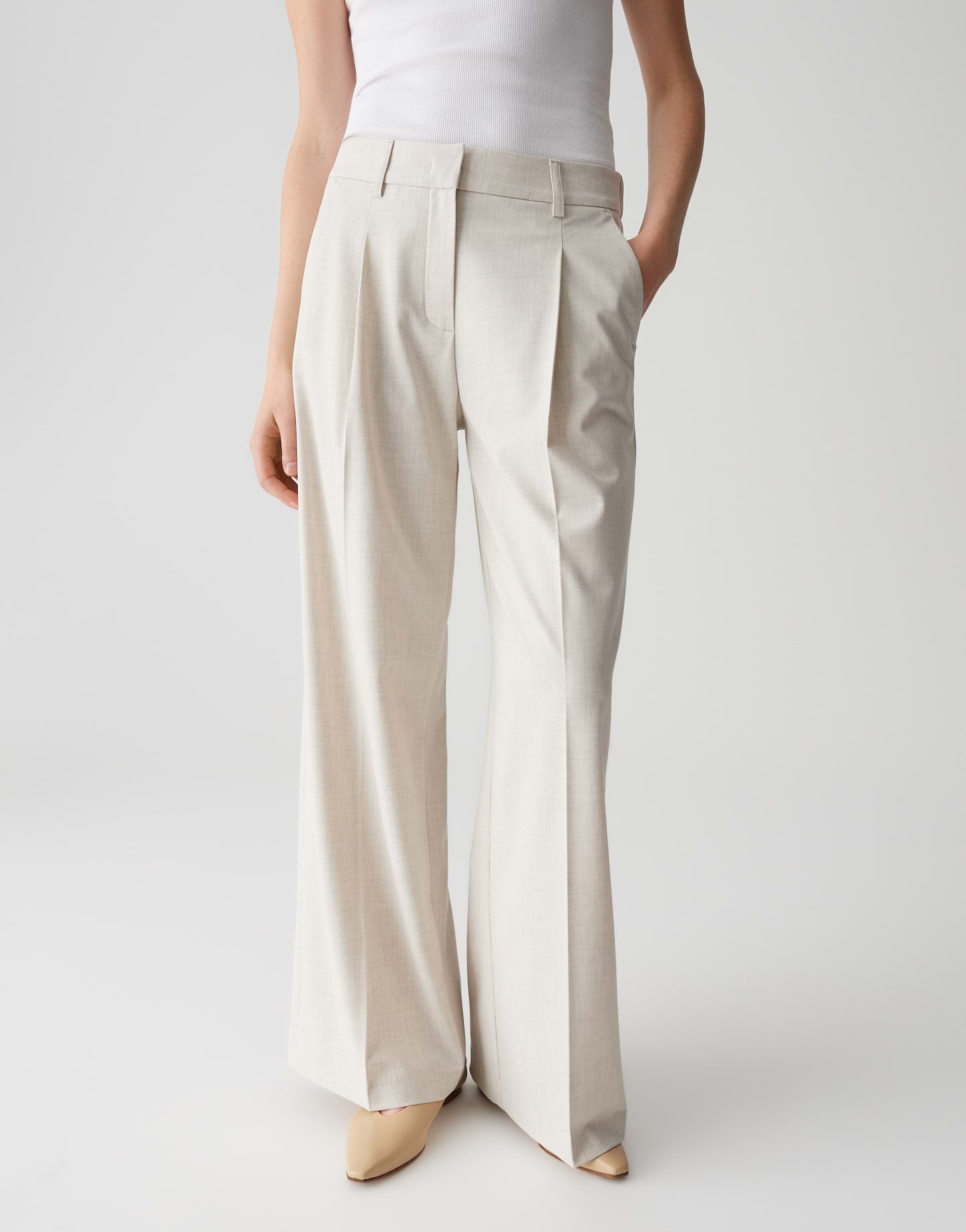 Opus Pants Damen Hosen  Natural G