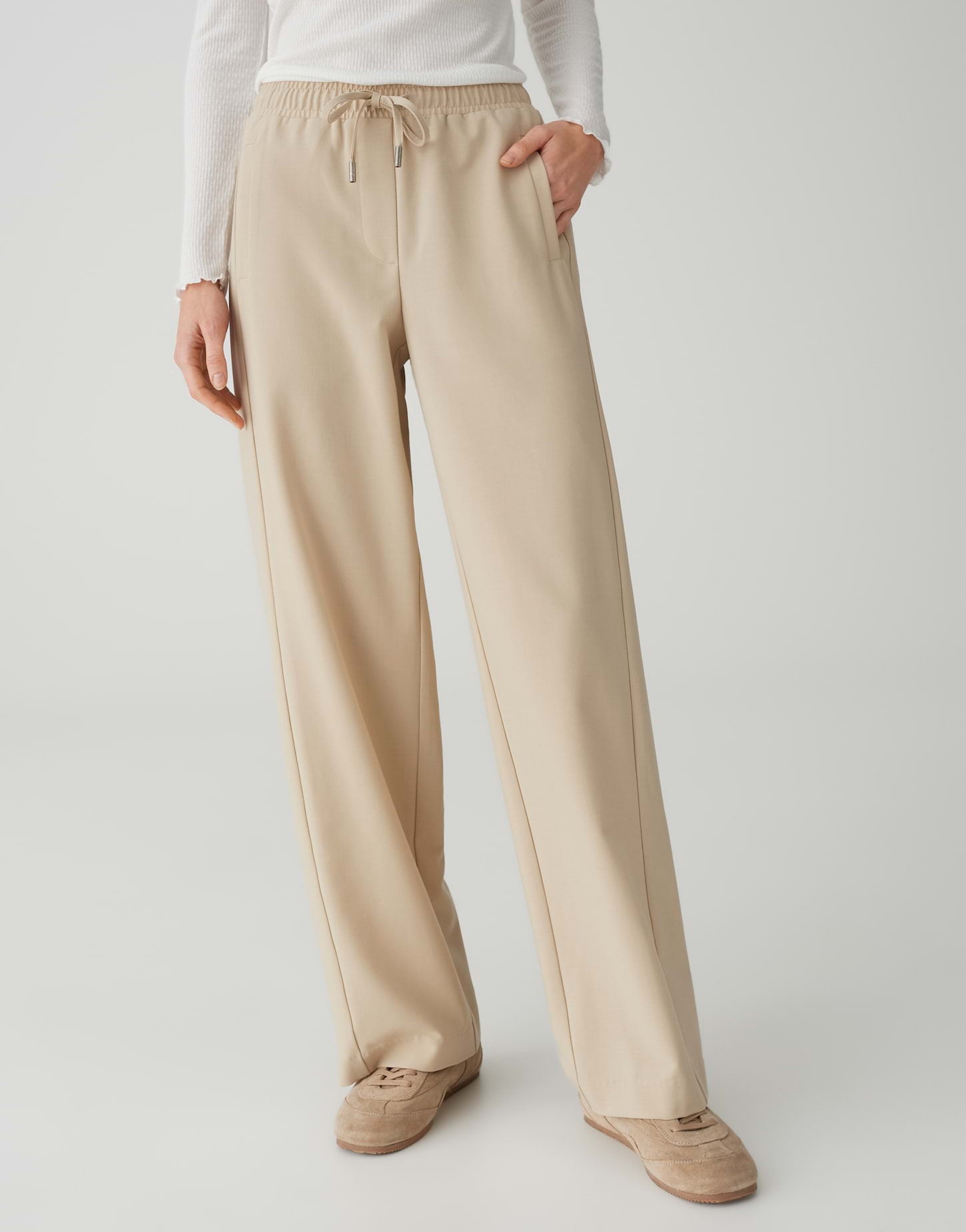 Opus Damen Hosen Soft Oat