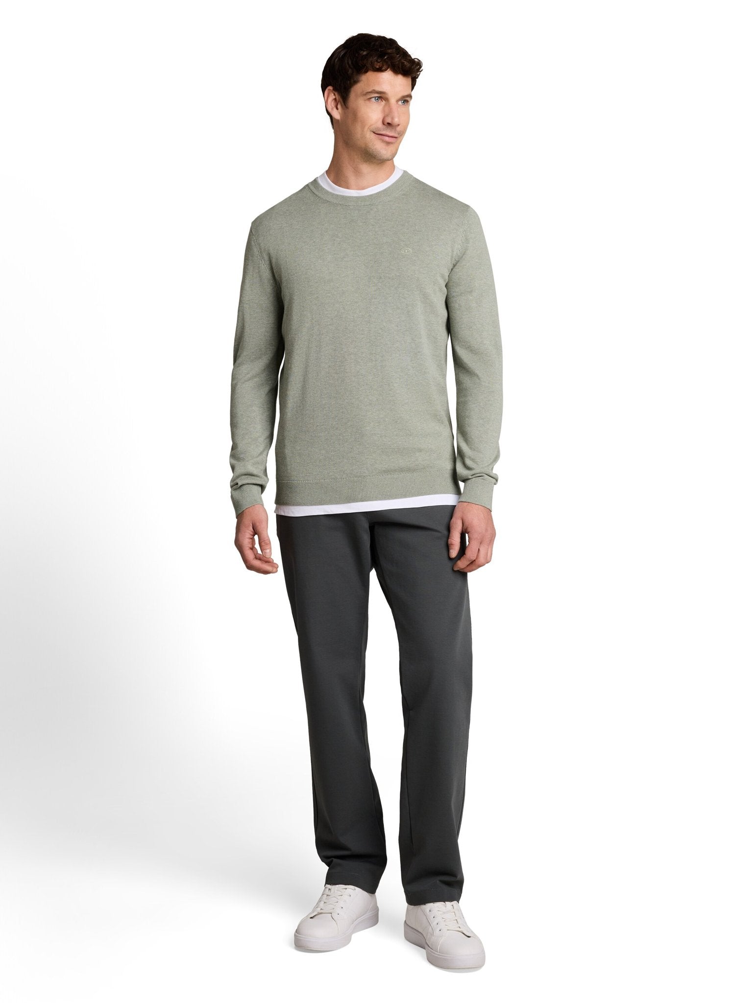 Tom Tailor Herren Pullover Iron Mint Melan