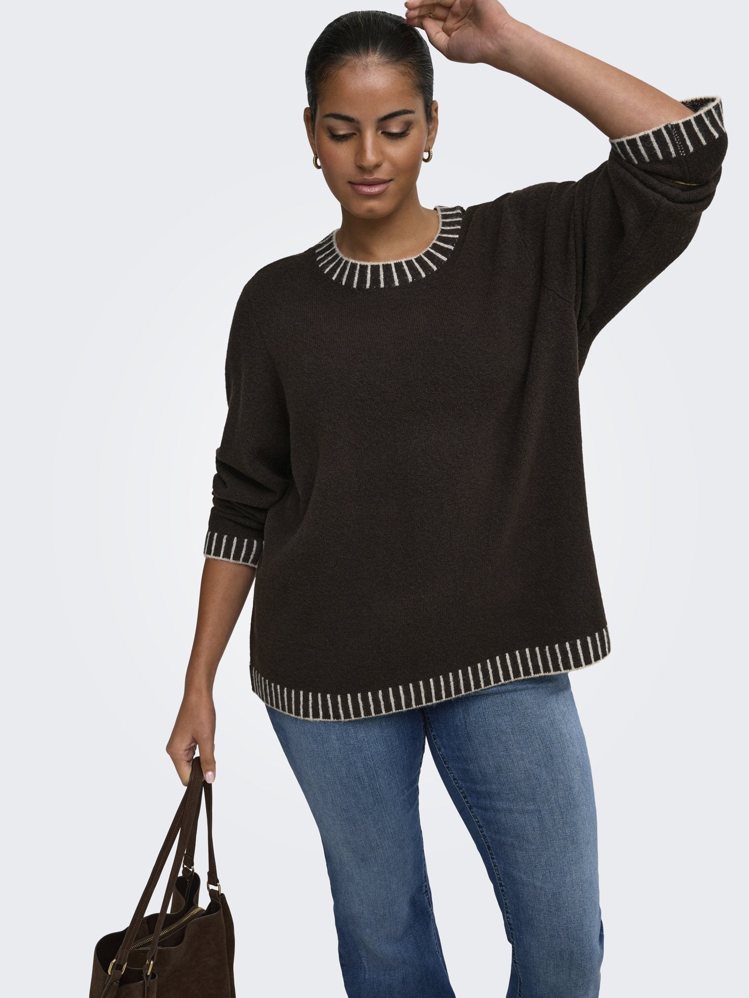 Only Caramkoma Damen Pullover Chocolate Torte