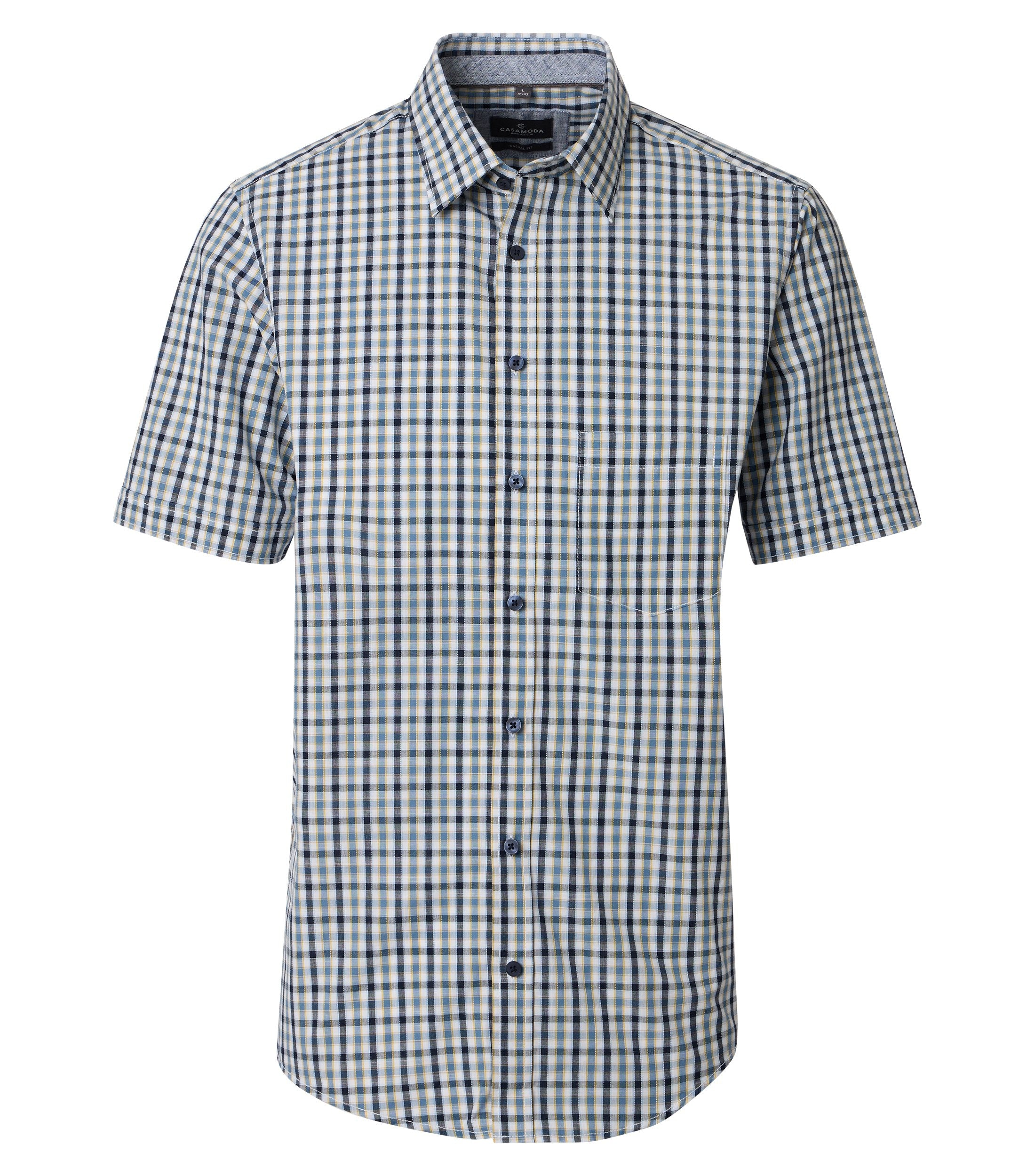 Casa Moda Herren Hemden kurz  Blau