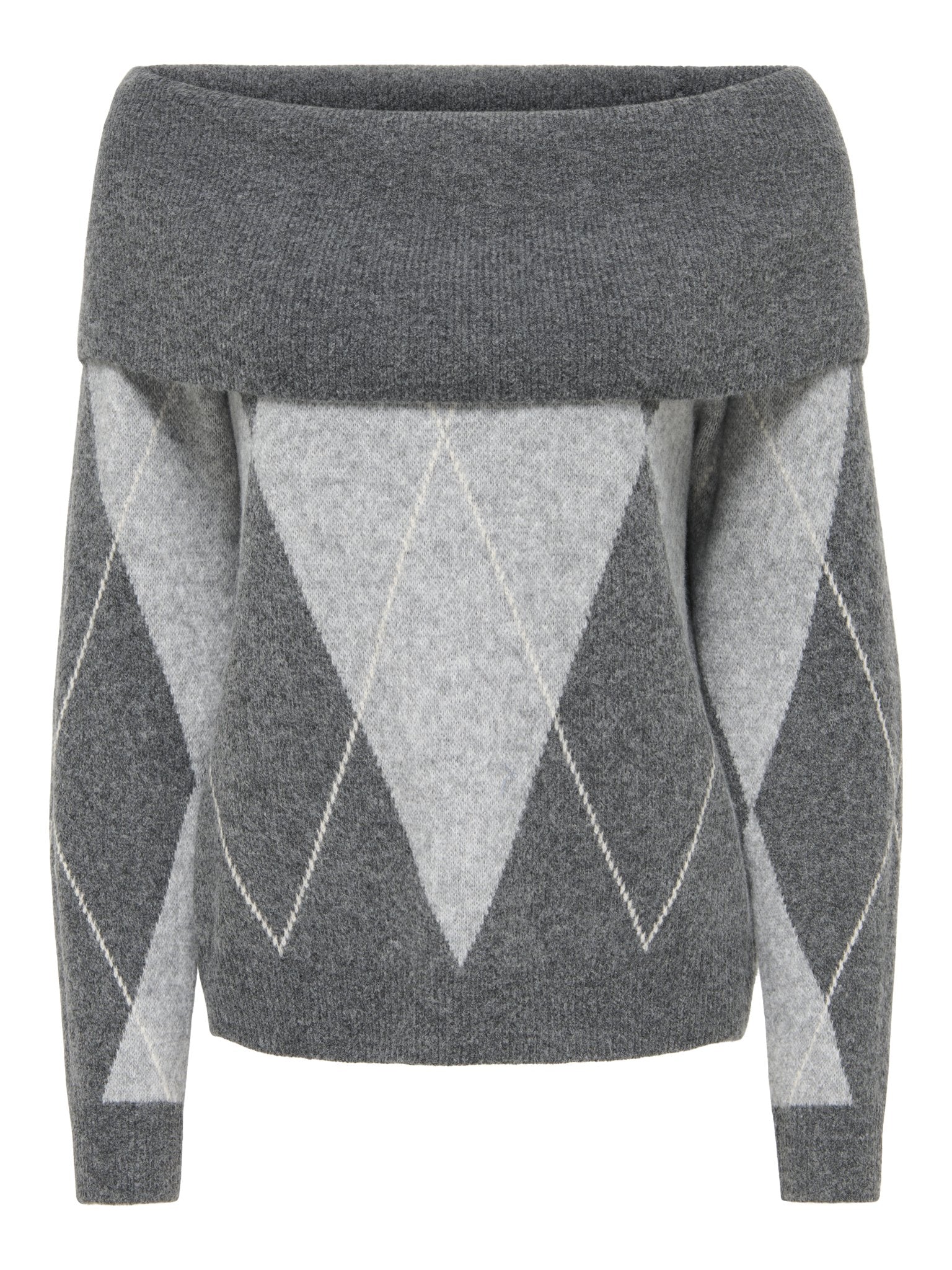 only Damen Pullover Dark Grey Melan