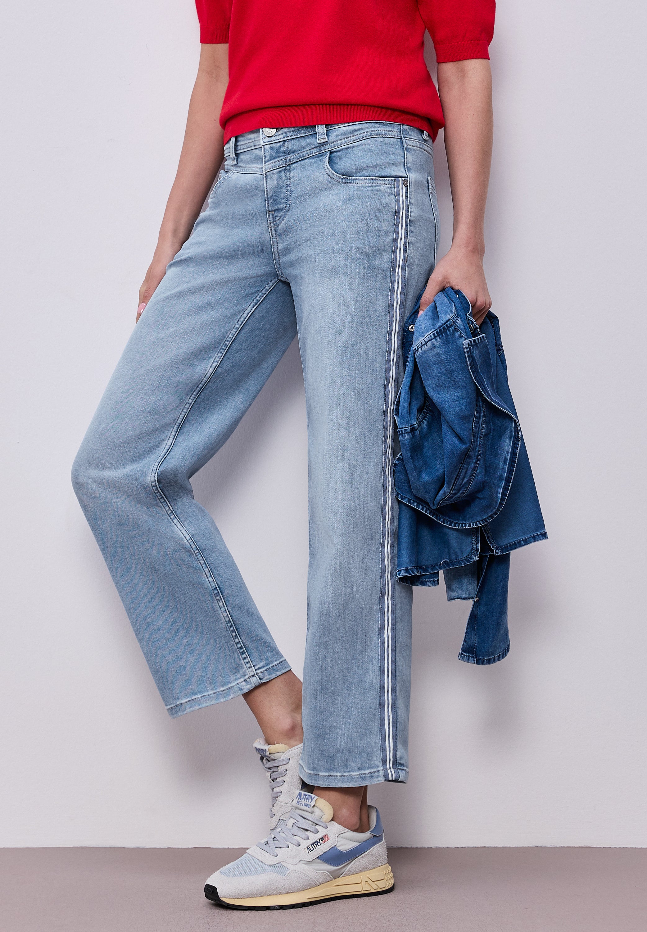 Street One Damen Hosen  Light Blu