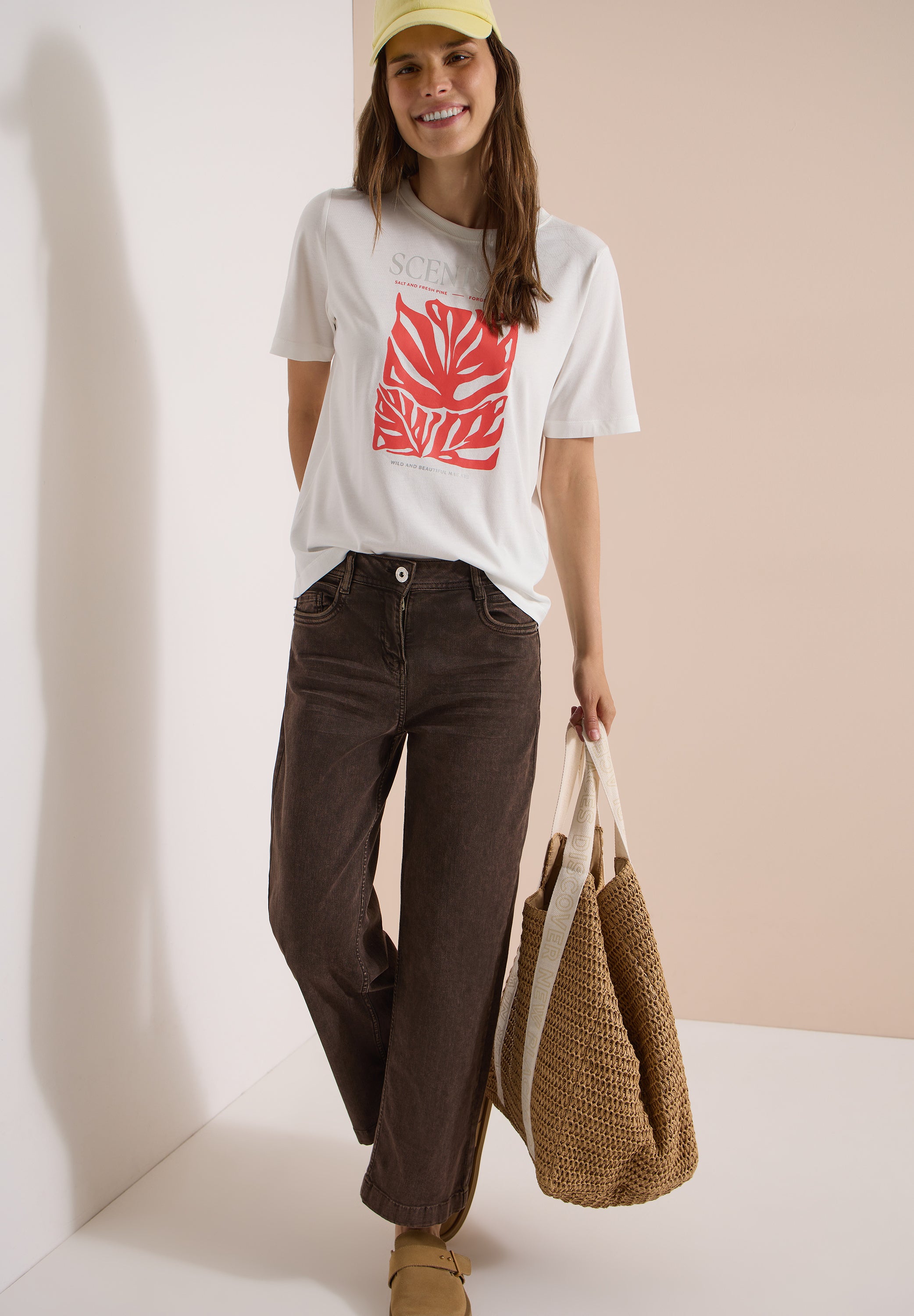 Cecil Damen T-Shirts Vanilla W