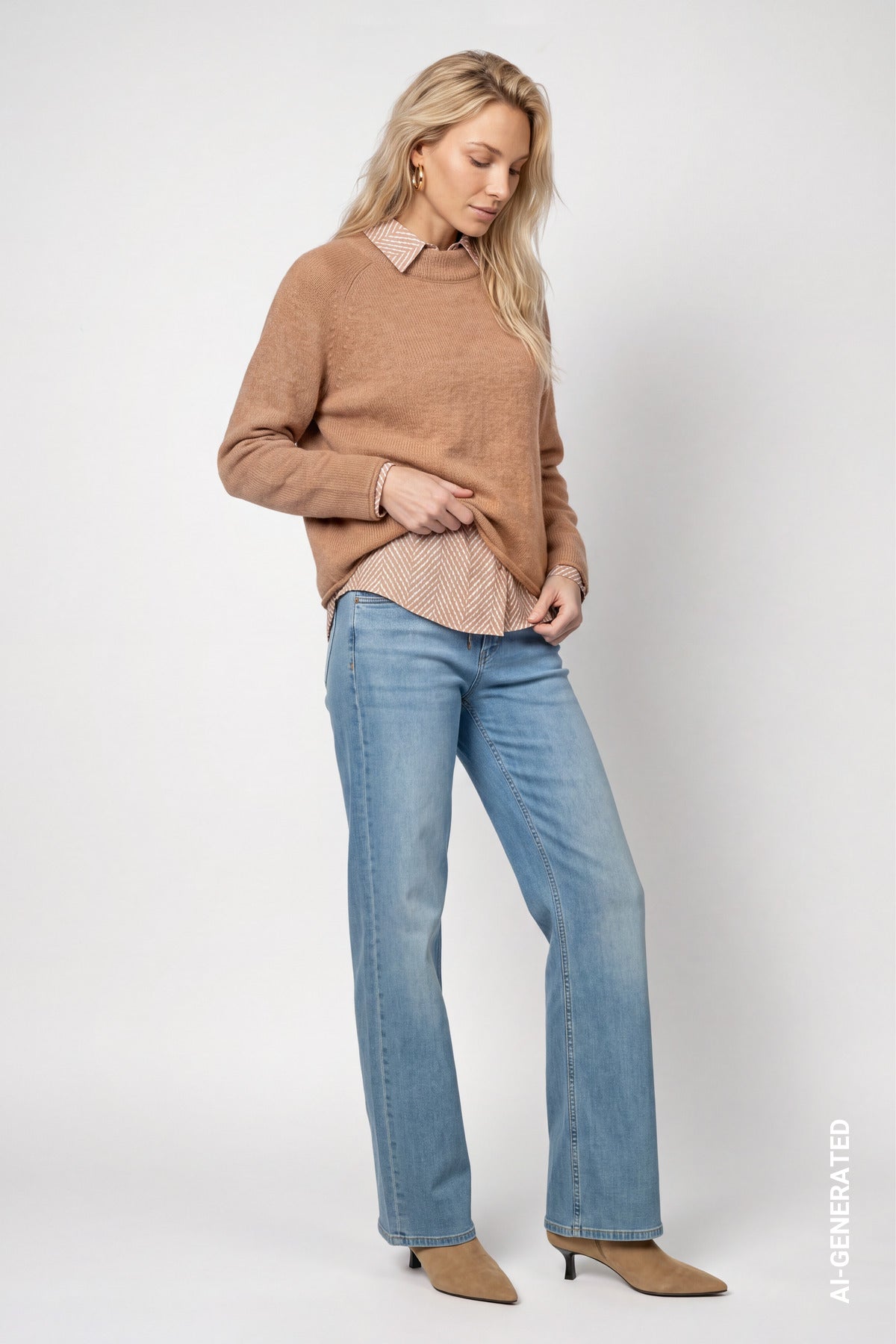 Monari Damen Pullover Brown Sugar