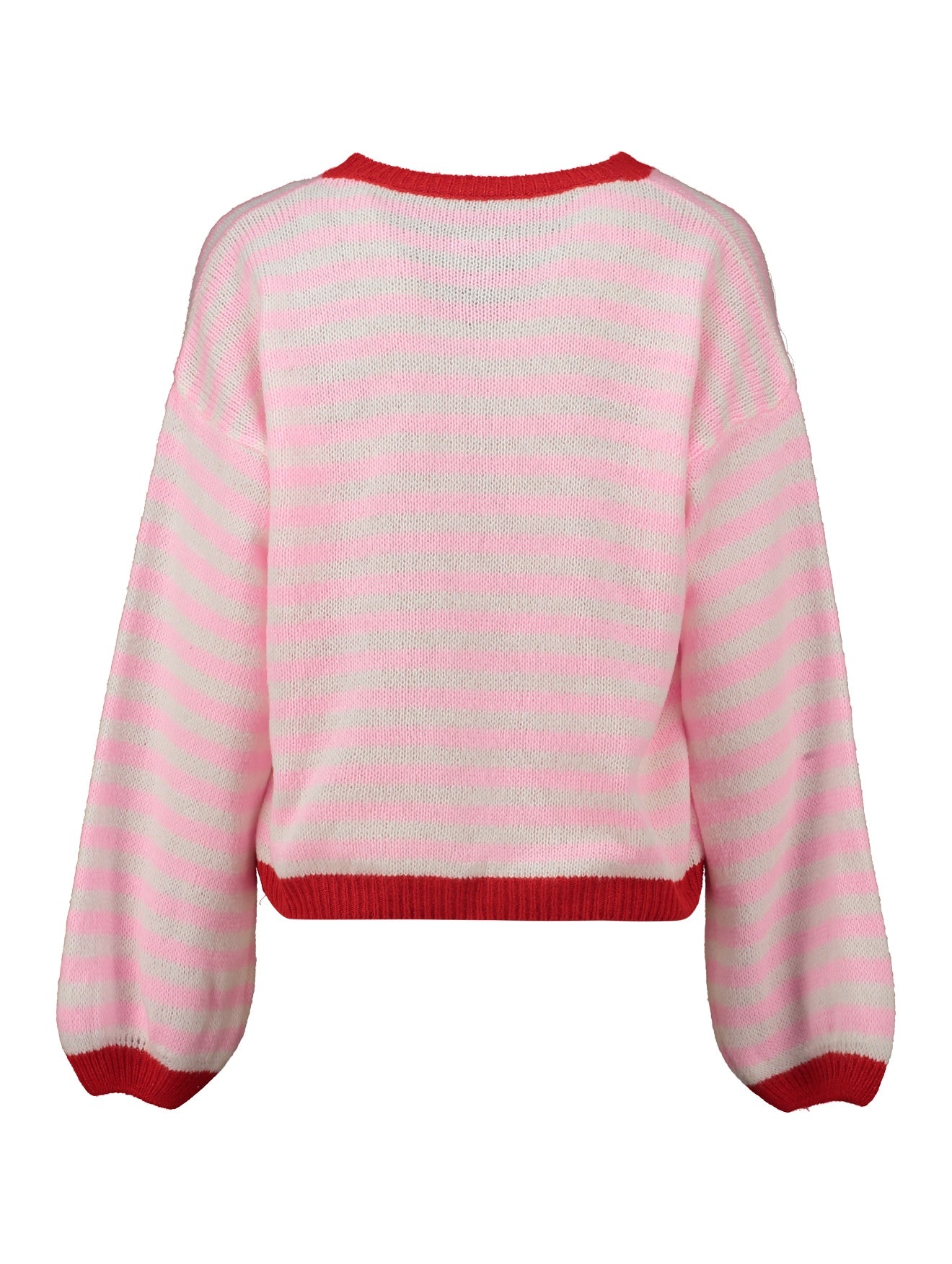 Haily's Damen Strickjacken Pink Stripe