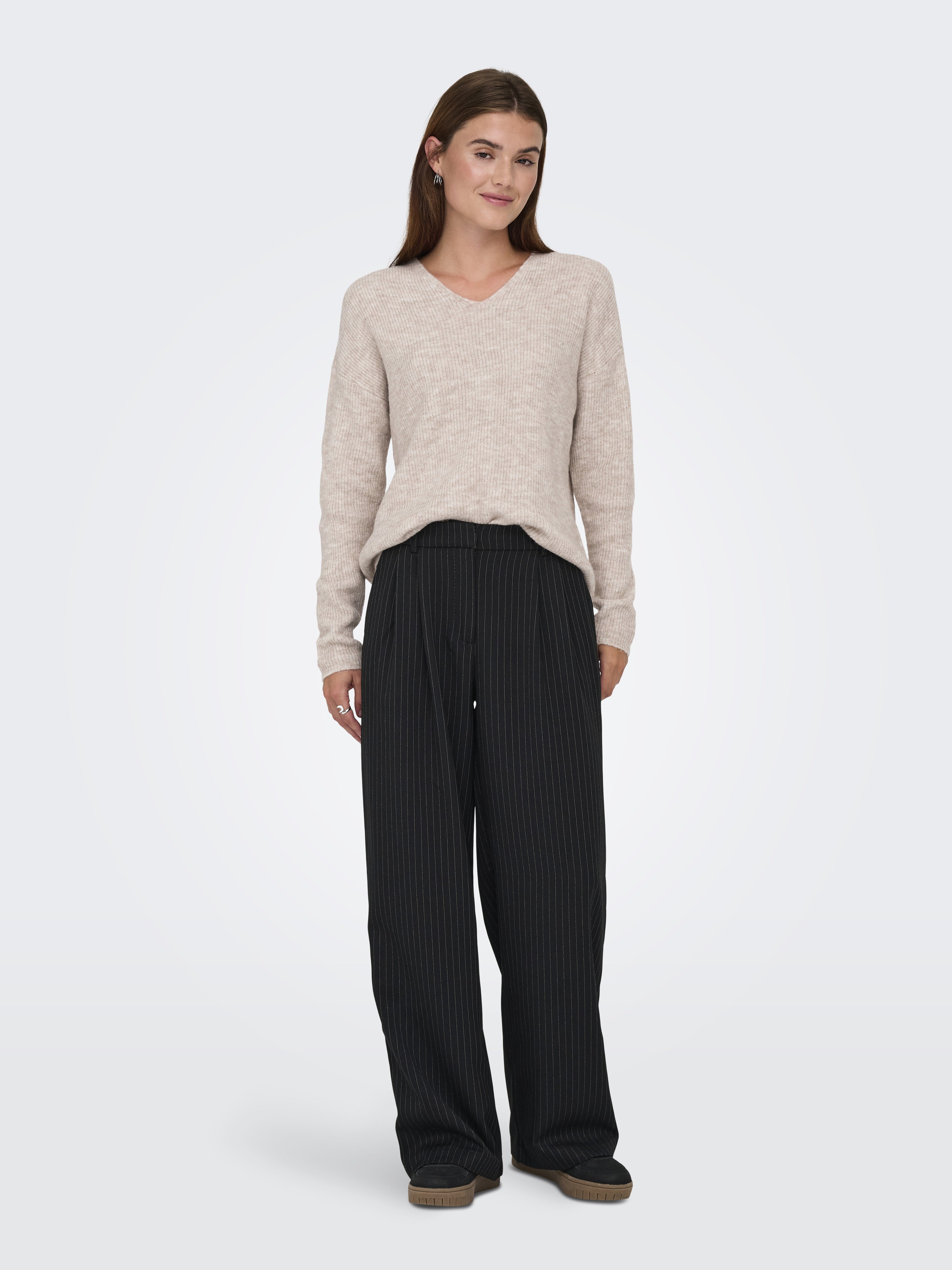 Only Damen Pullover Pumice Stone/Me