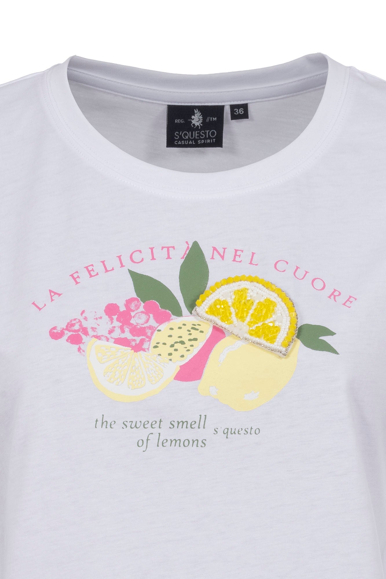 Soquesto Damen T-Shirts Weiß