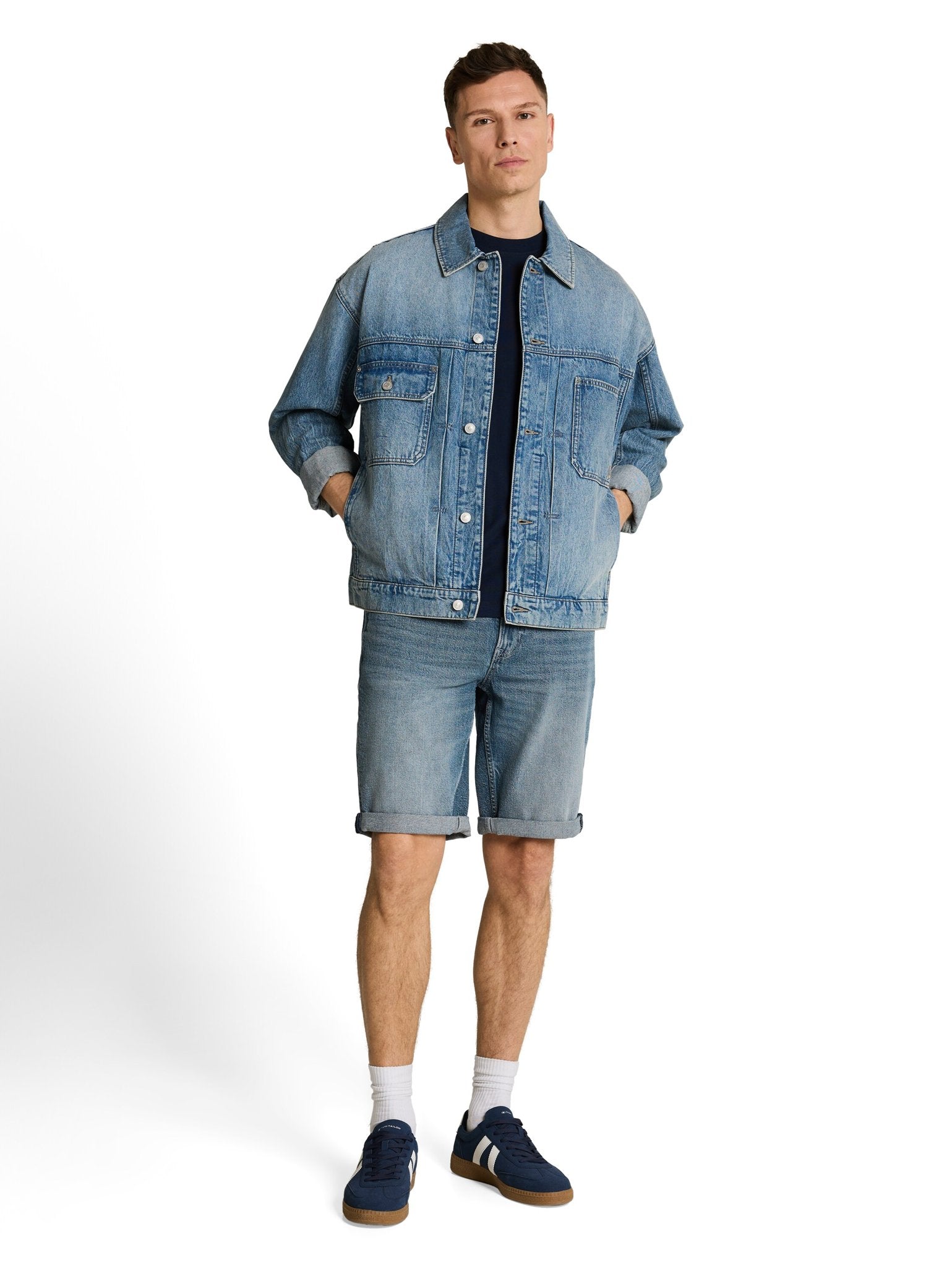 Tom Tailor denim Herren Shorts Used Mid Blue G