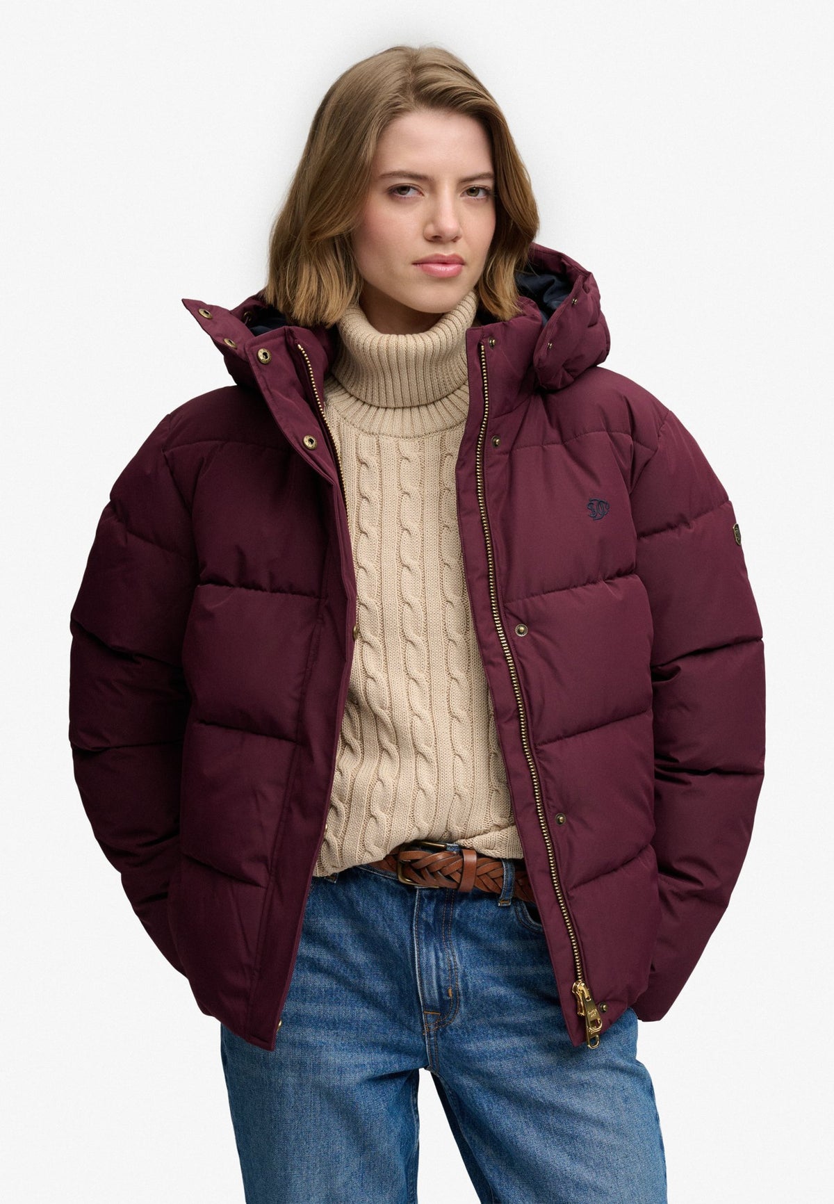 Superdry Damen Jacken Kl Fig Purple