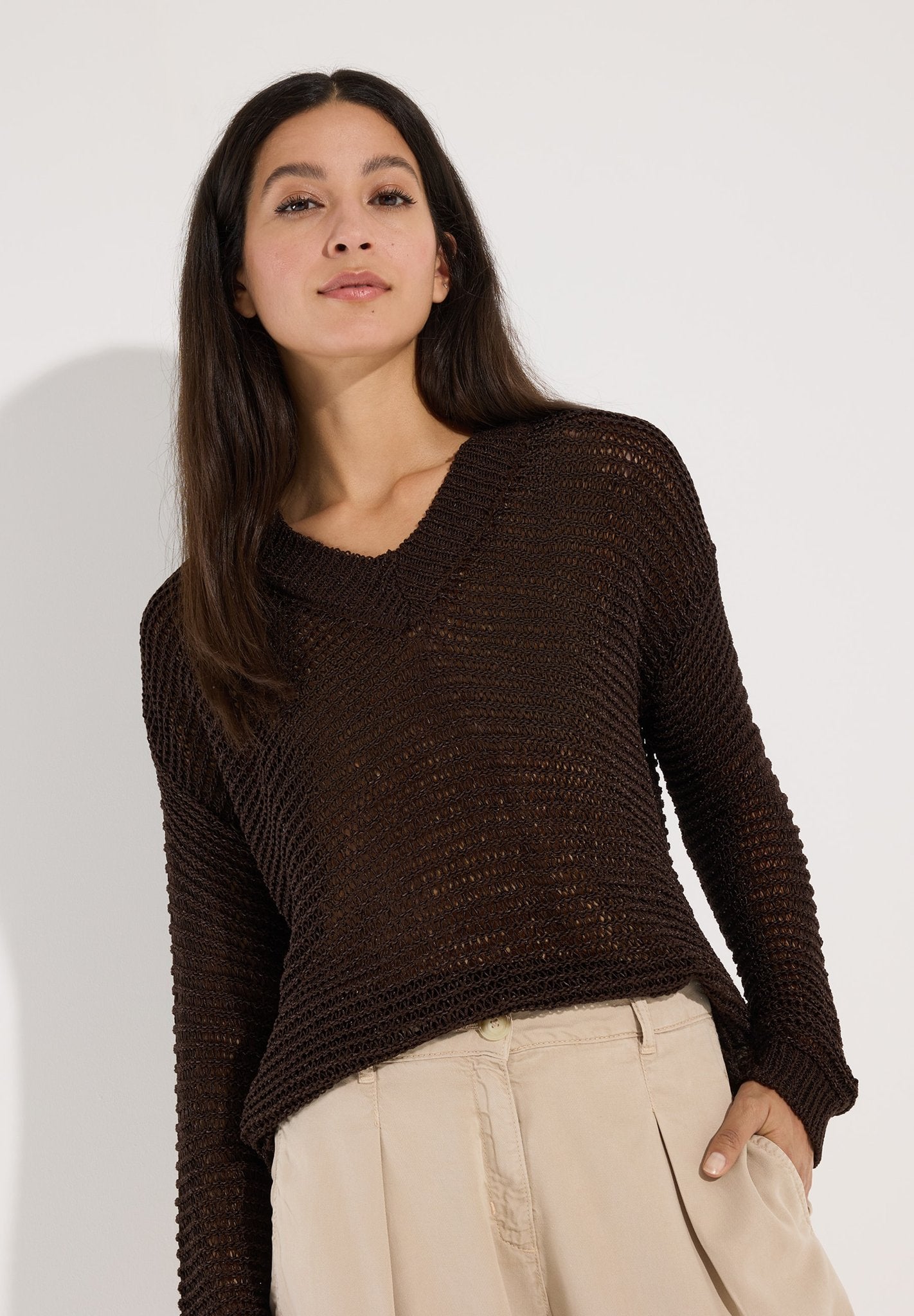More & More Damen Pullover  Espresso B