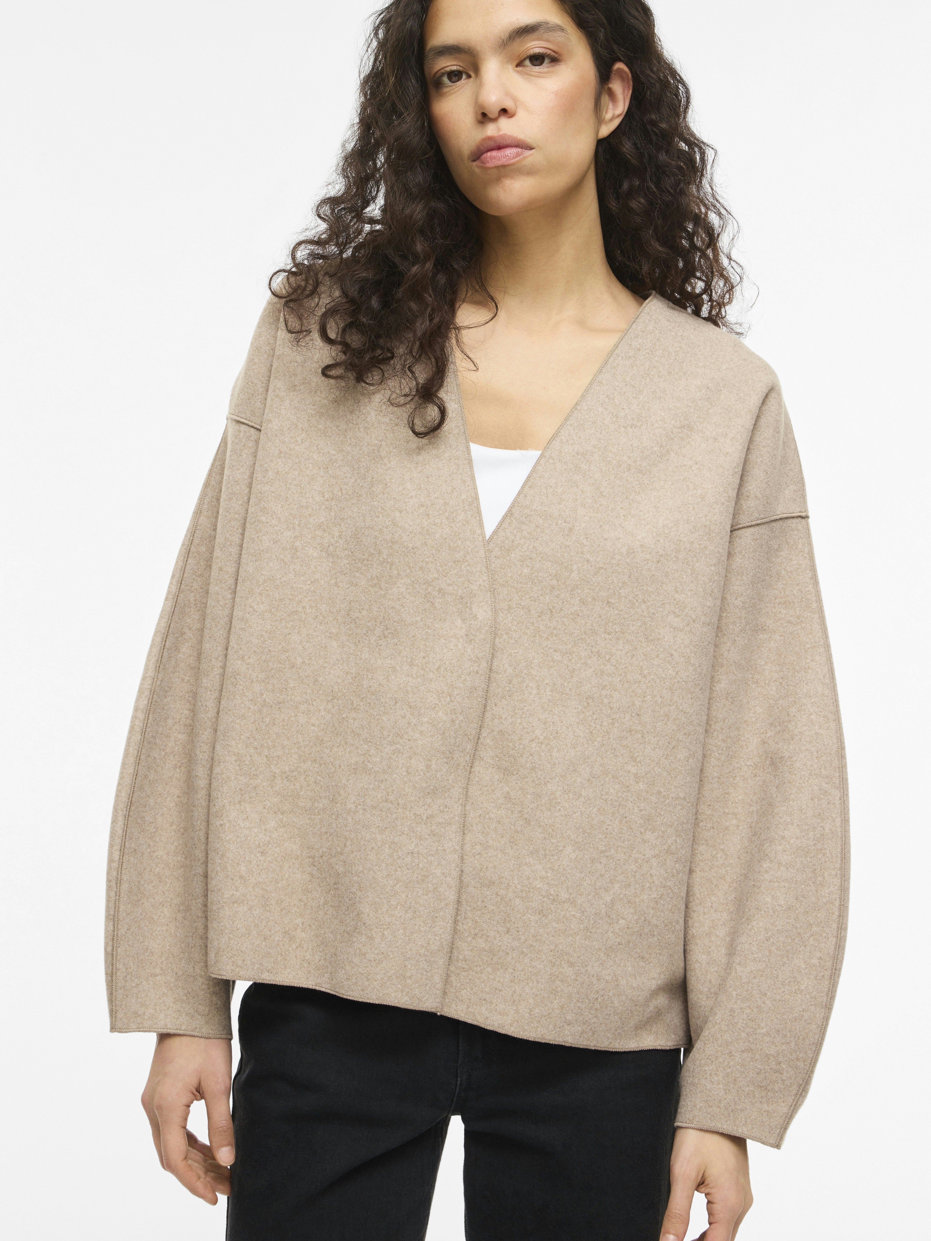 Vila Damen Jacken Natural Melange