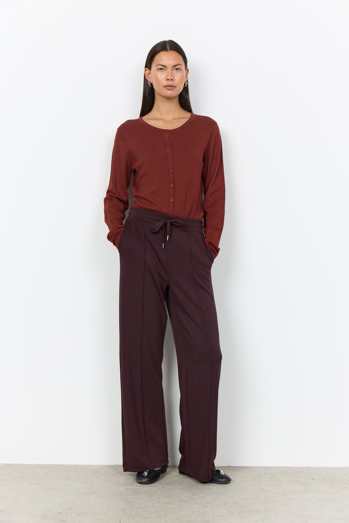Soya Concept Damen Hosen Chocolate Plum
