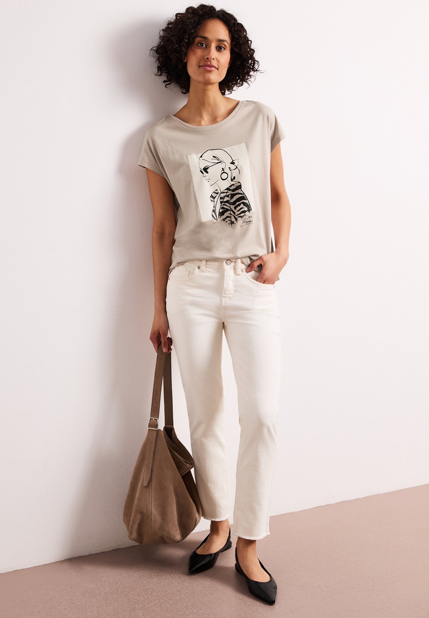Street One Damen T-Shirts  Clay Sand