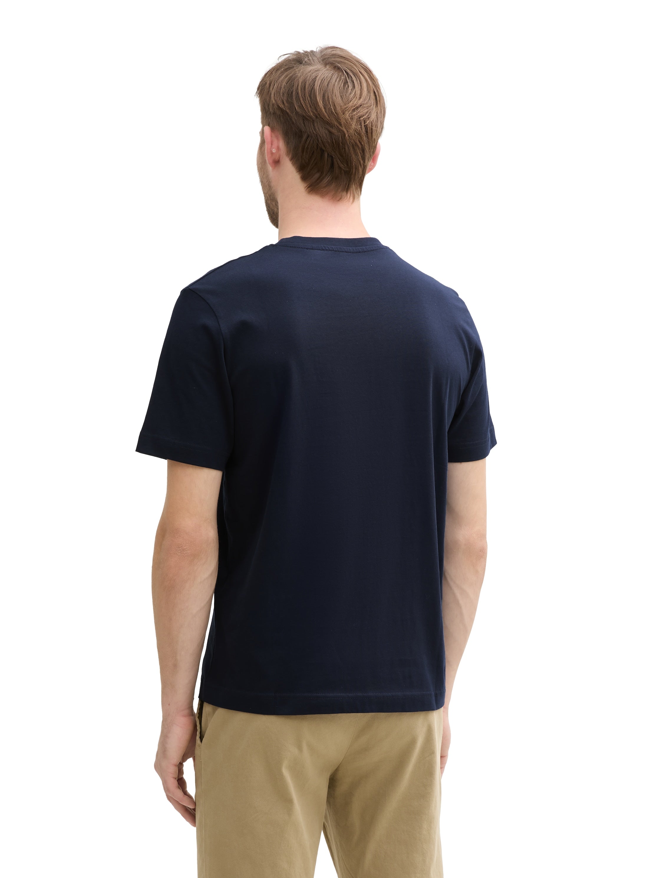 Tom Tailor Herren T-Shirts kurz Sky Captain Blu