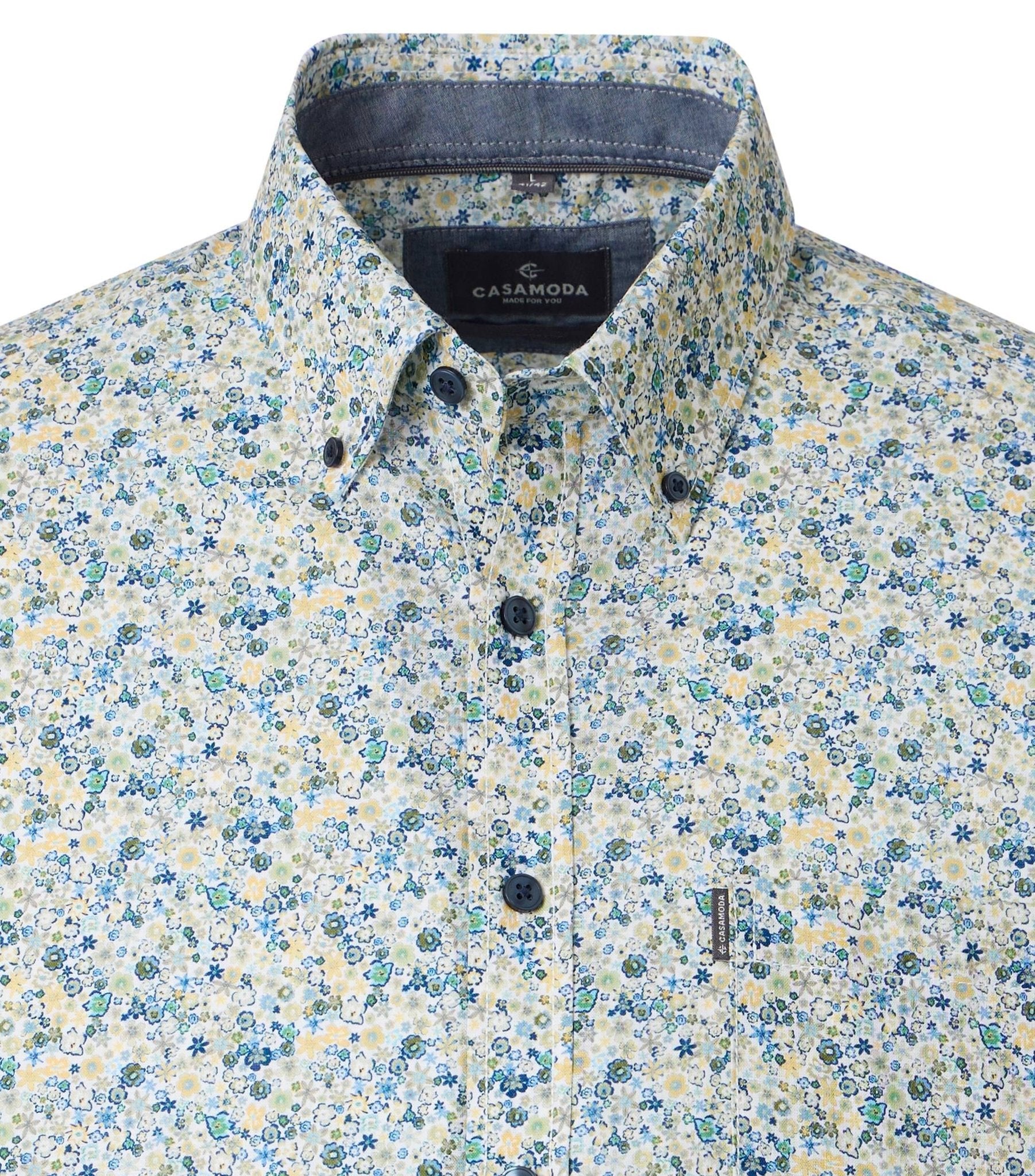 Casa Moda Herren Hemden kurz  Gruen