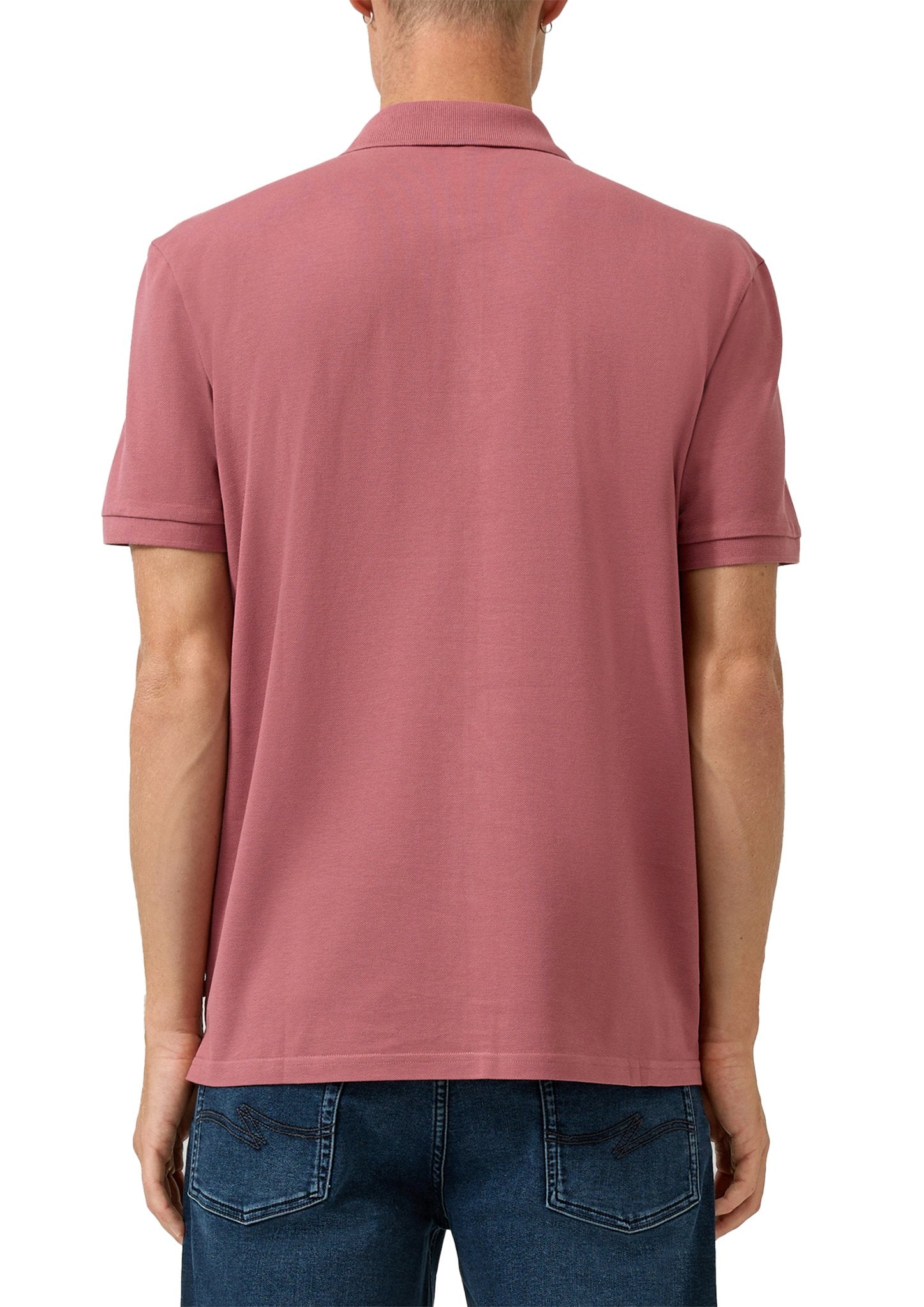 QS by S.Oliver Herren Polo-Shirts Lilac/Pink