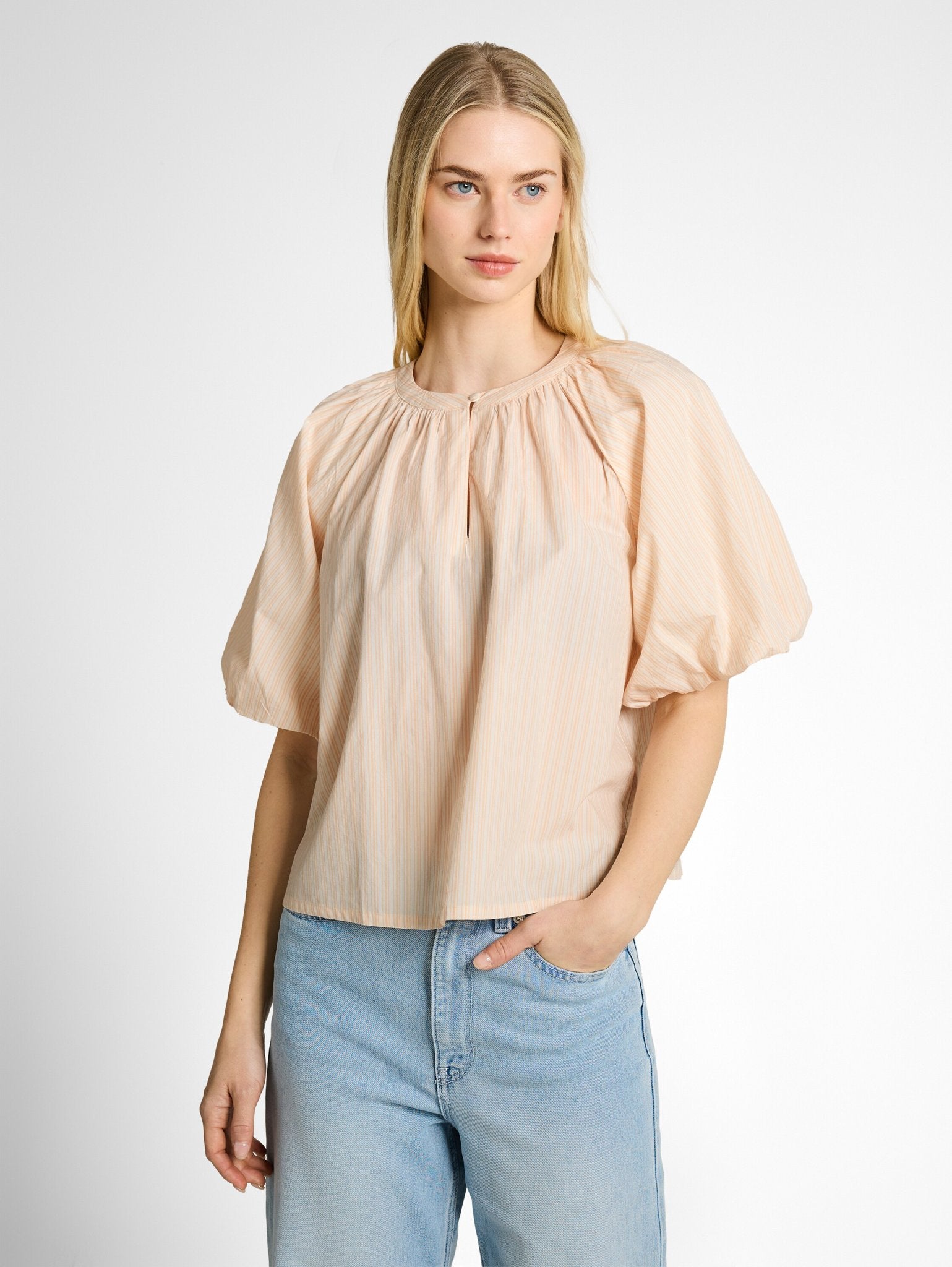 Tom Tailor denim Damen Blusen kurz White Apricot I