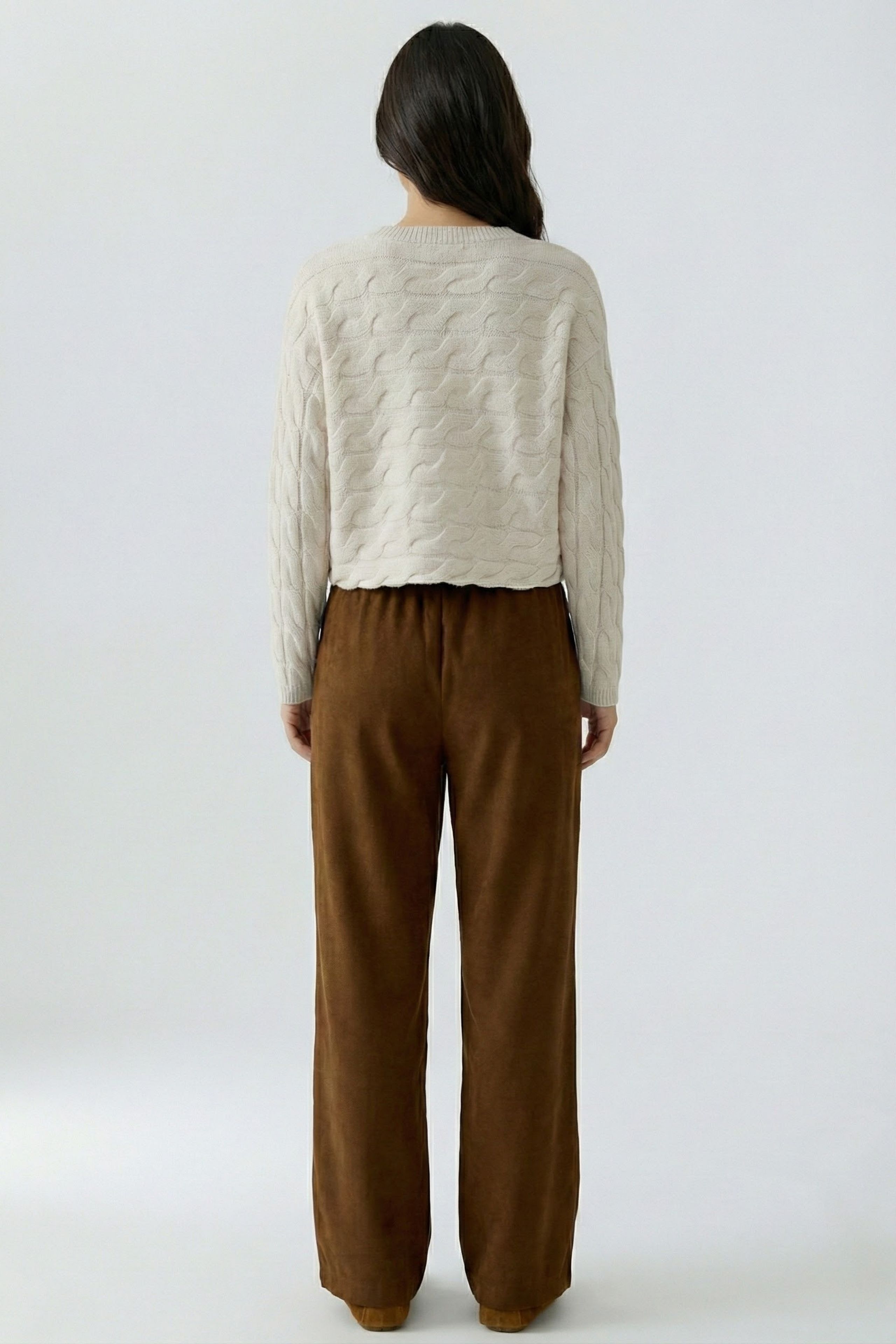 Oui Damen Pullover  Offwhite
