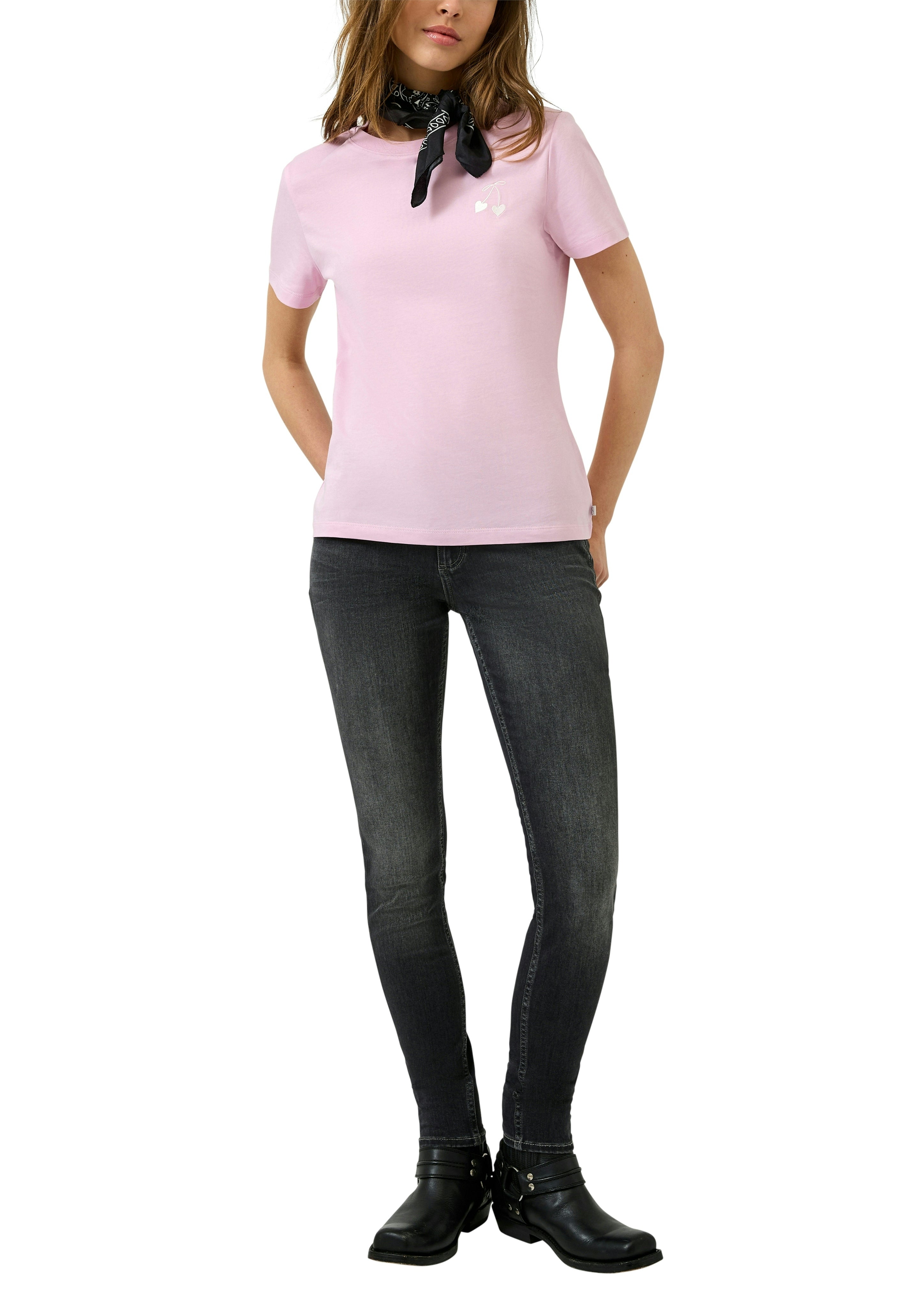 QS by S.Oliver Damen T-Shirts Lilac/Pink