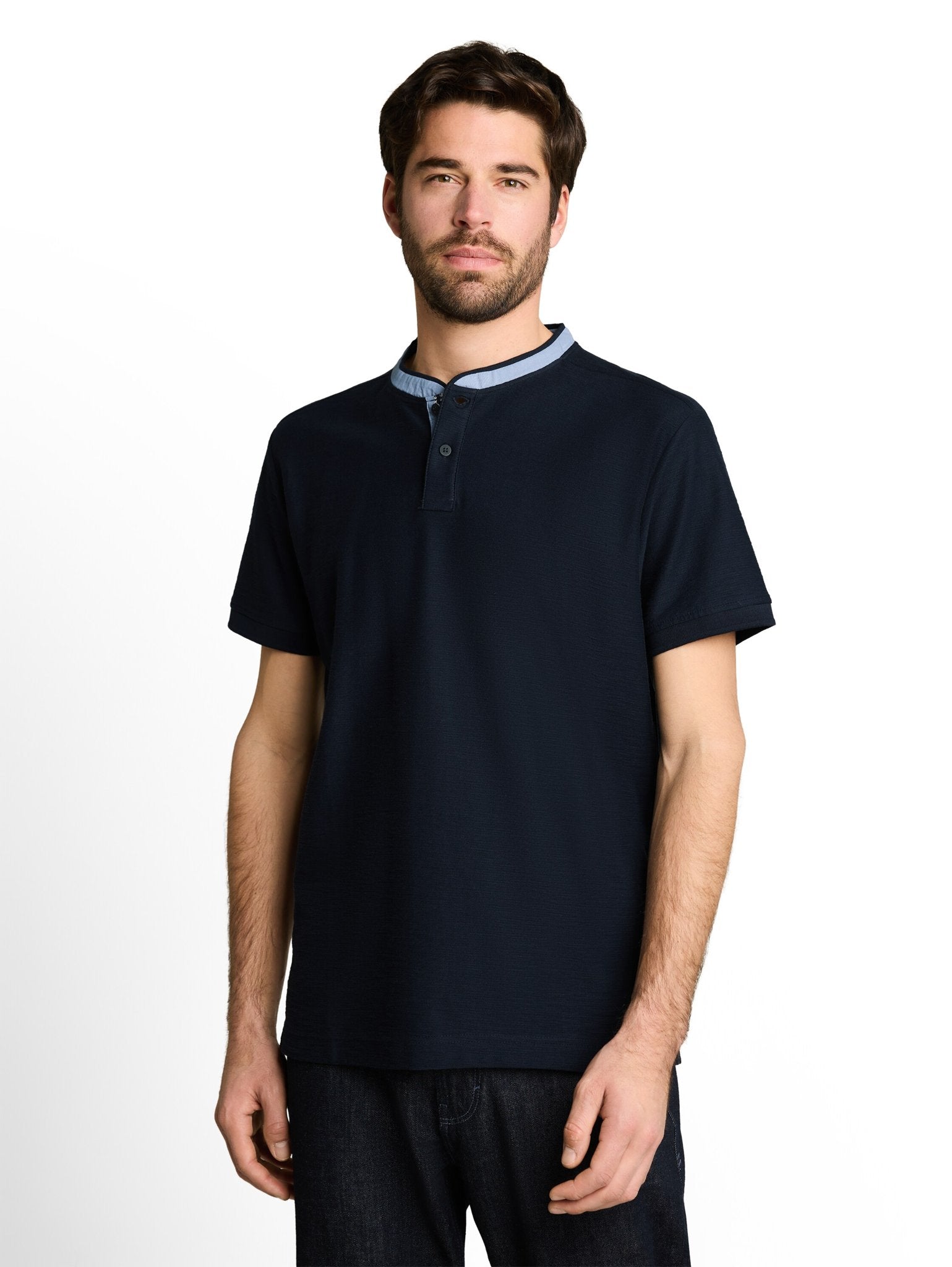Tom Tailor Herren Polo-Shirts Sky Captain Blu
