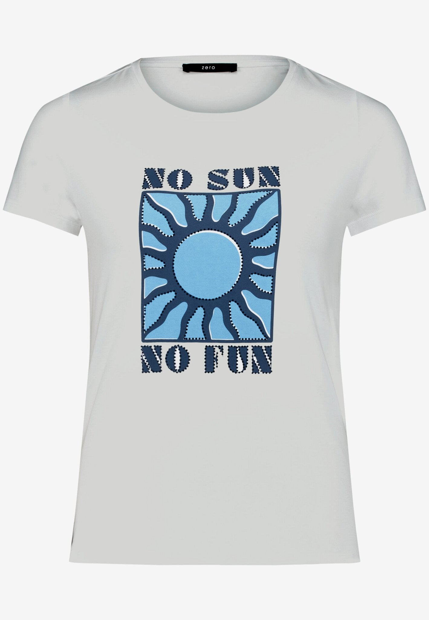 Zero Damen T-Shirts Patch White/Blu