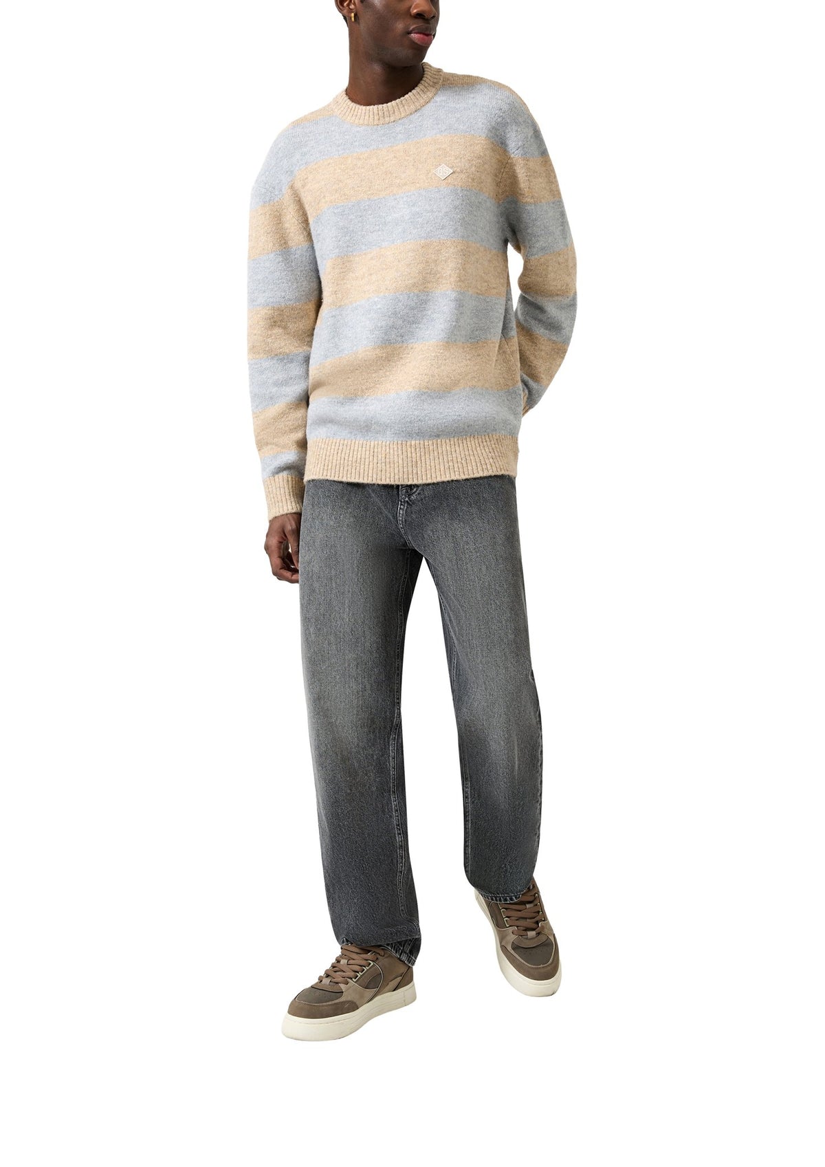 QS by S.Oliver Herren Pullover G Grey/Black