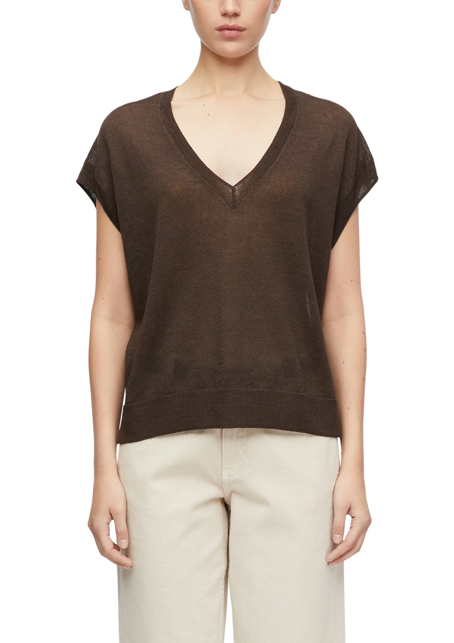 Comma Damen Pullover Brown