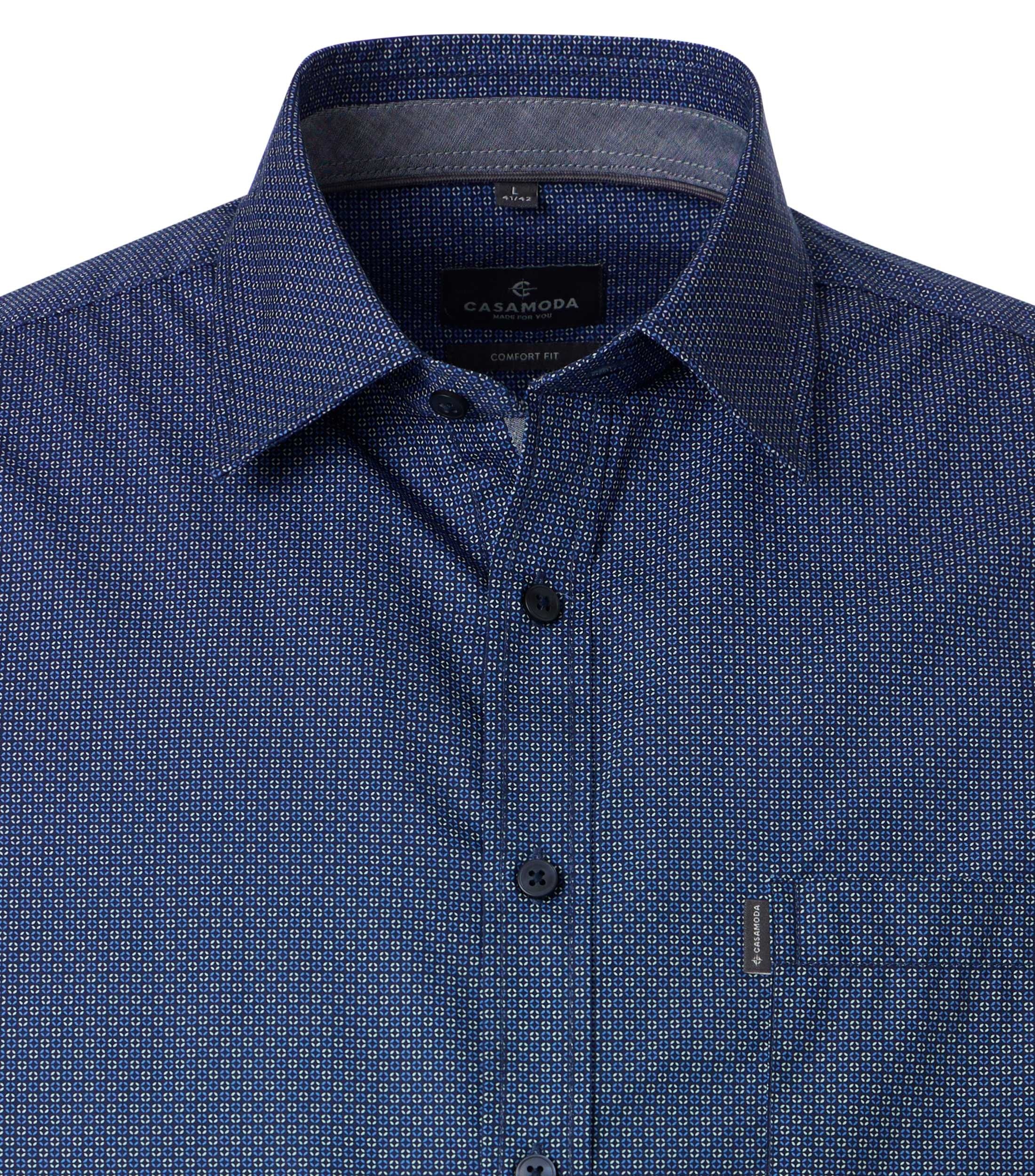 Casa Moda Herren Hemden kurz  Blau