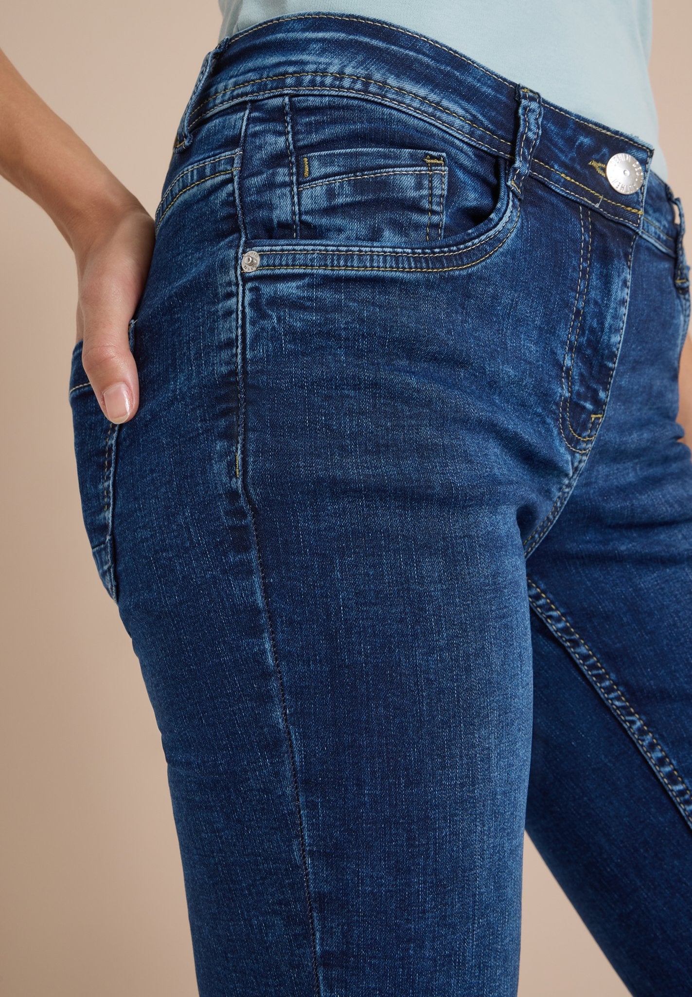 Cecil Damen Hosen  Mid Blue
