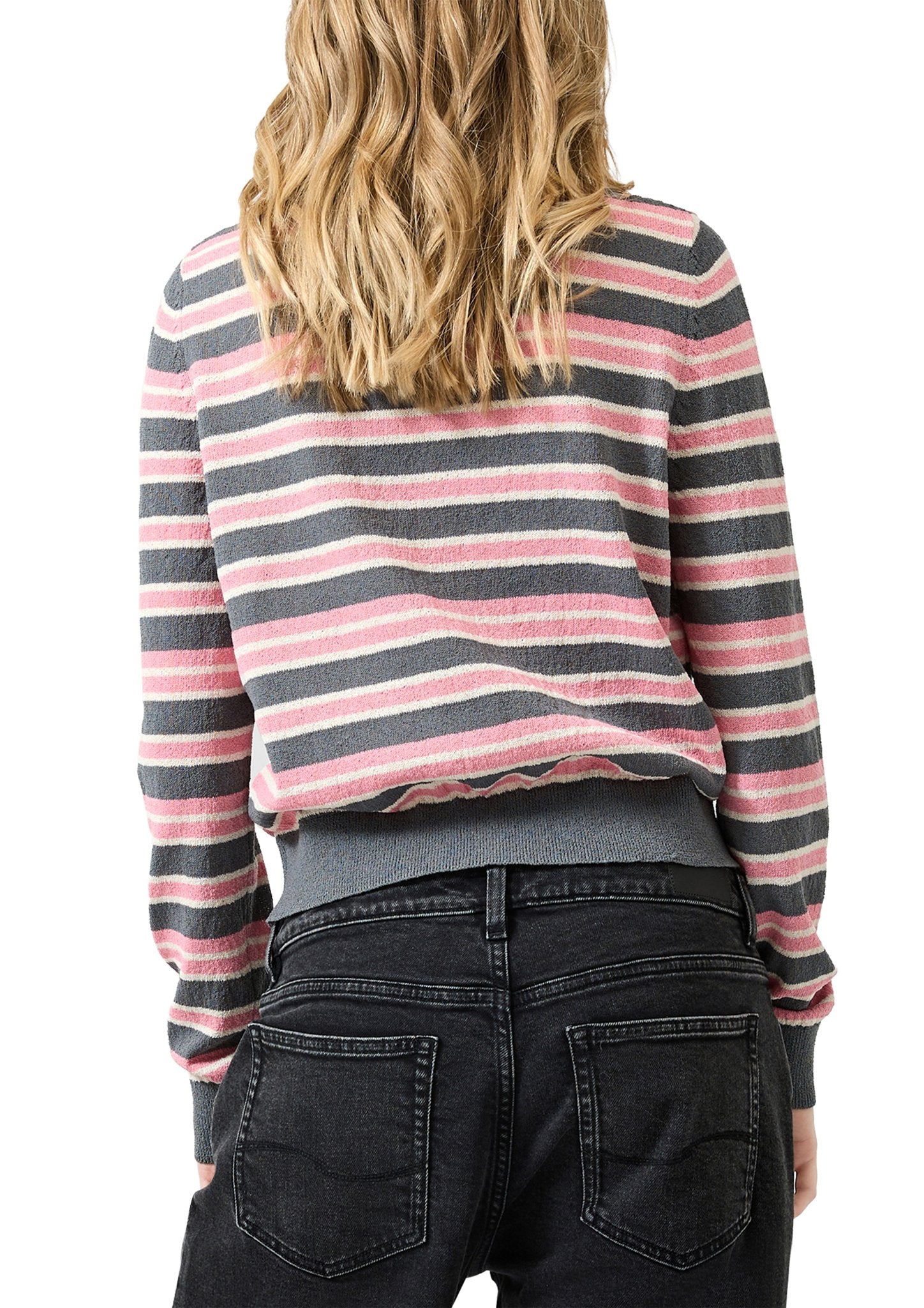 QS by S.Oliver Damen Strickjacken G Grey/Black