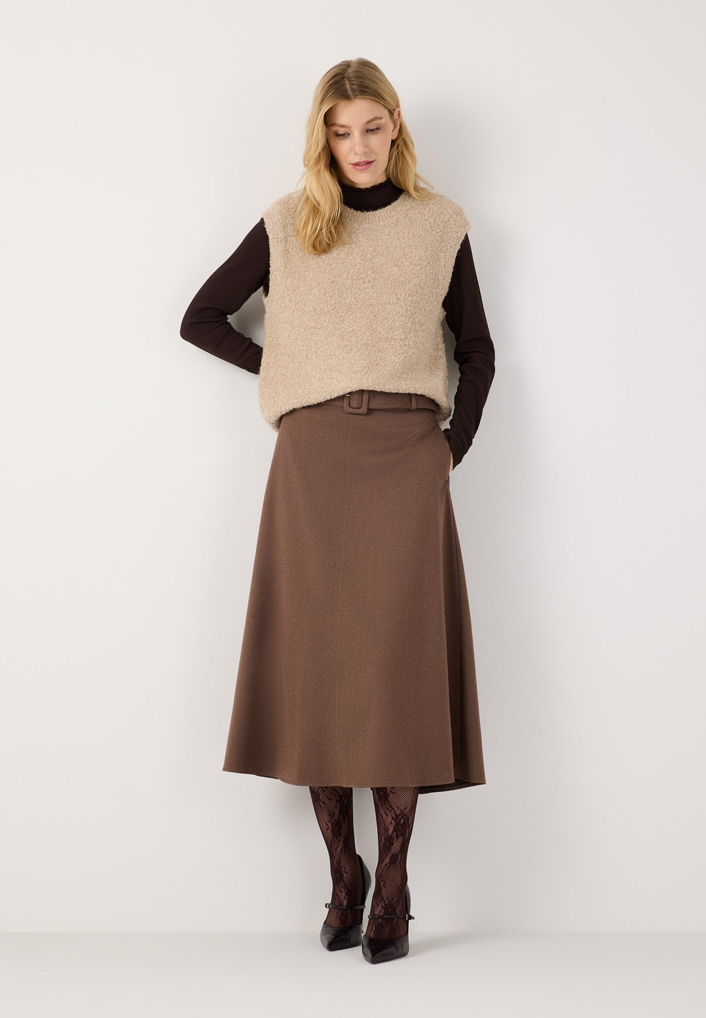More & More Damen Pullover  Almond Mel