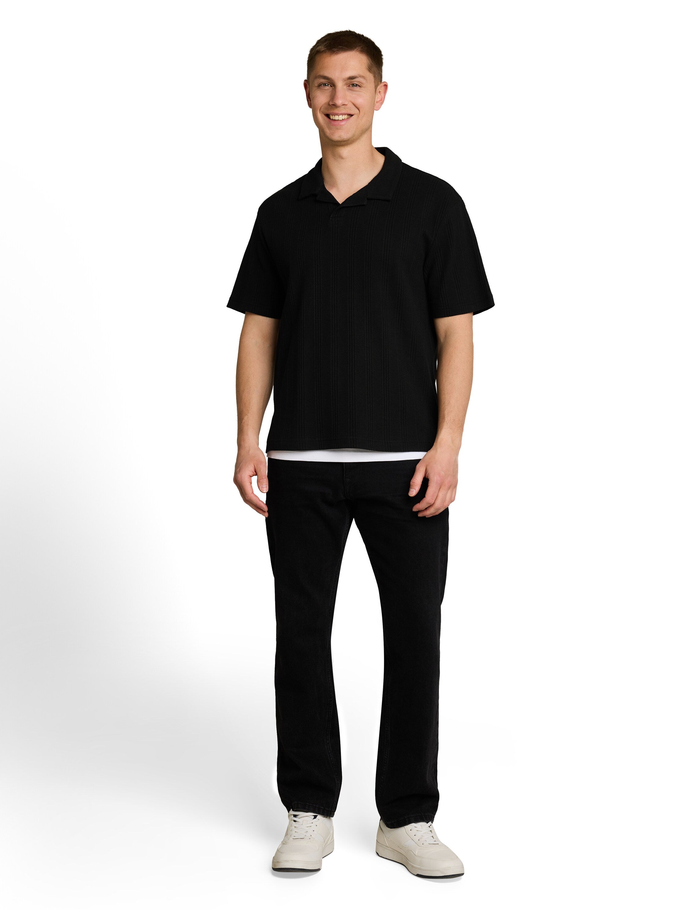 Tom Tailor denim Herren Polo-Shirts Black