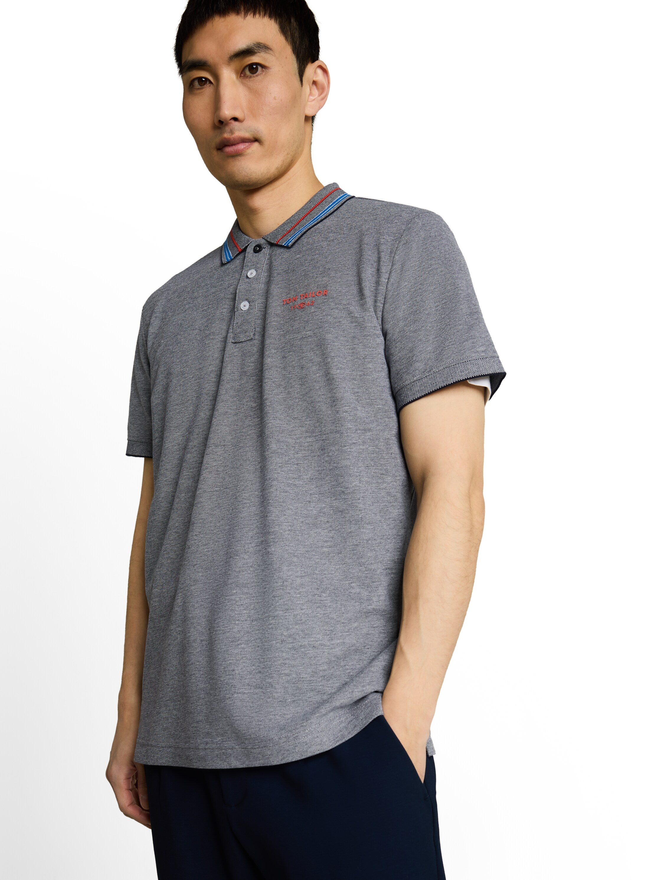 Tom Tailor Herren Polo-Shirts Sky Captain Blu