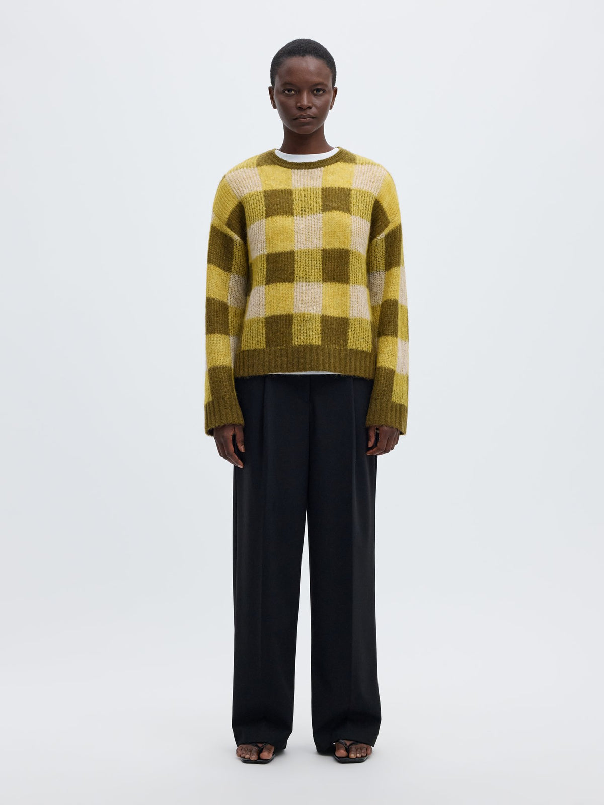 Selected Femme Damen Pullover Avocado Oil/Fir