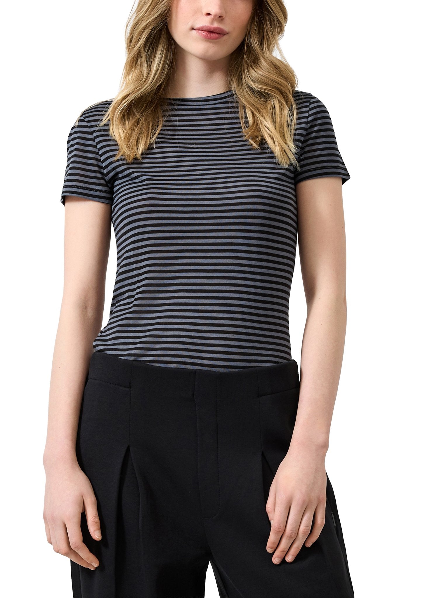 QS by S.Oliver Damen T-Shirts G Grey/Black
