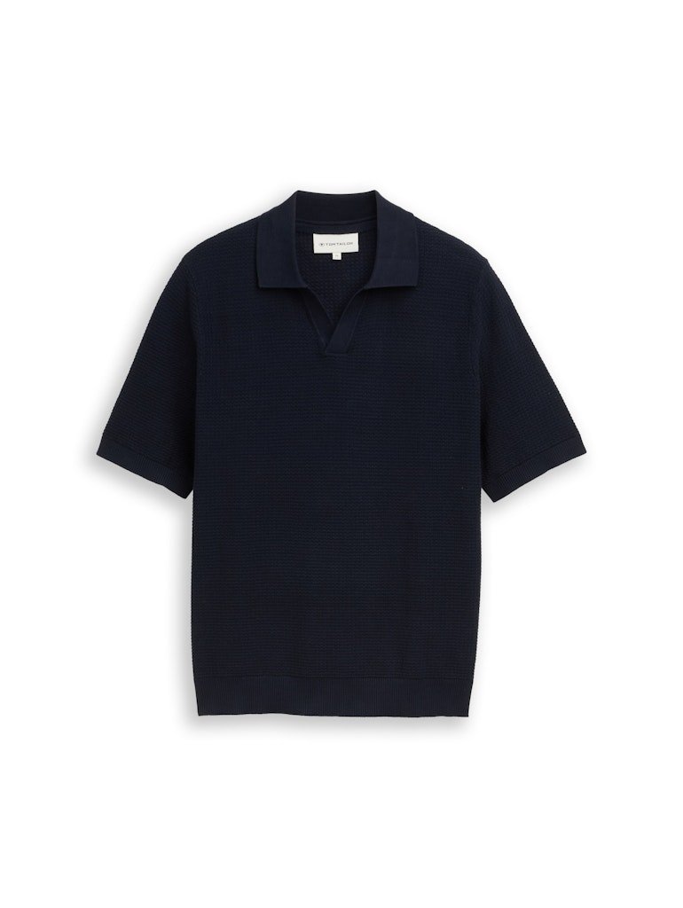 Tom Tailor Herren Polo-Shirts Sky Captain Blu