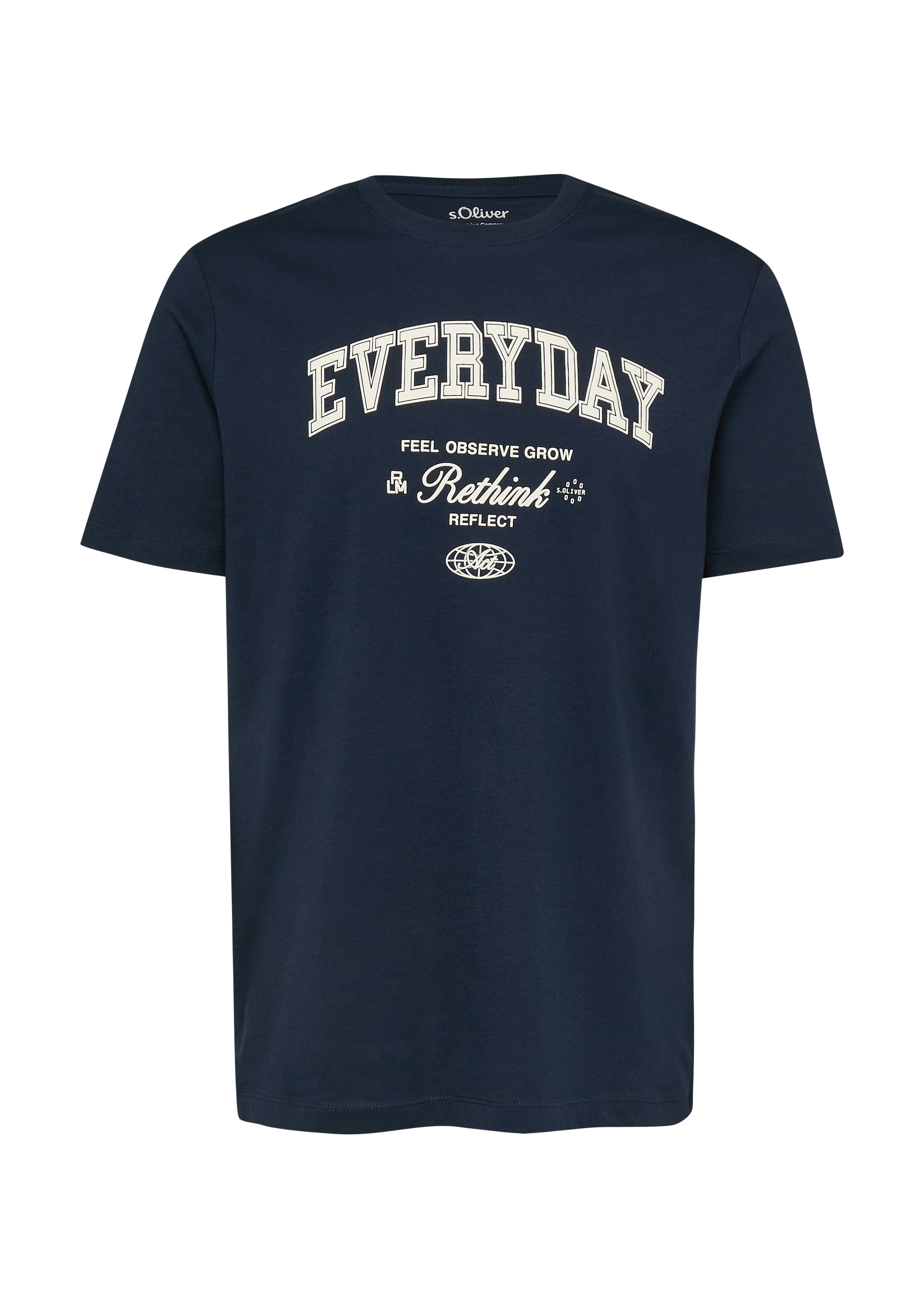 S. Oliver red Herren T-Shirts kurz Blue