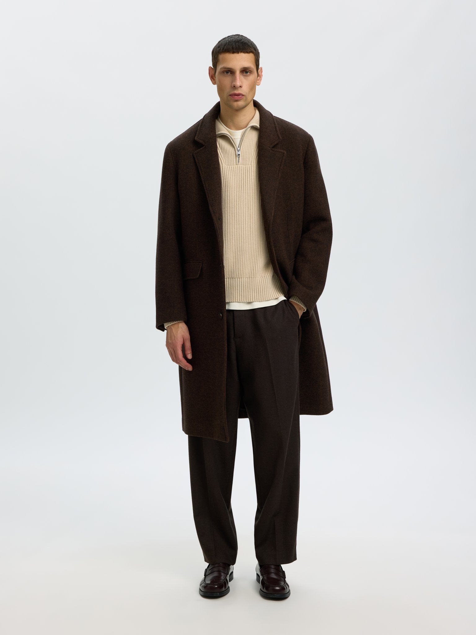 Selected homme Herren Pullover  Oatmeal