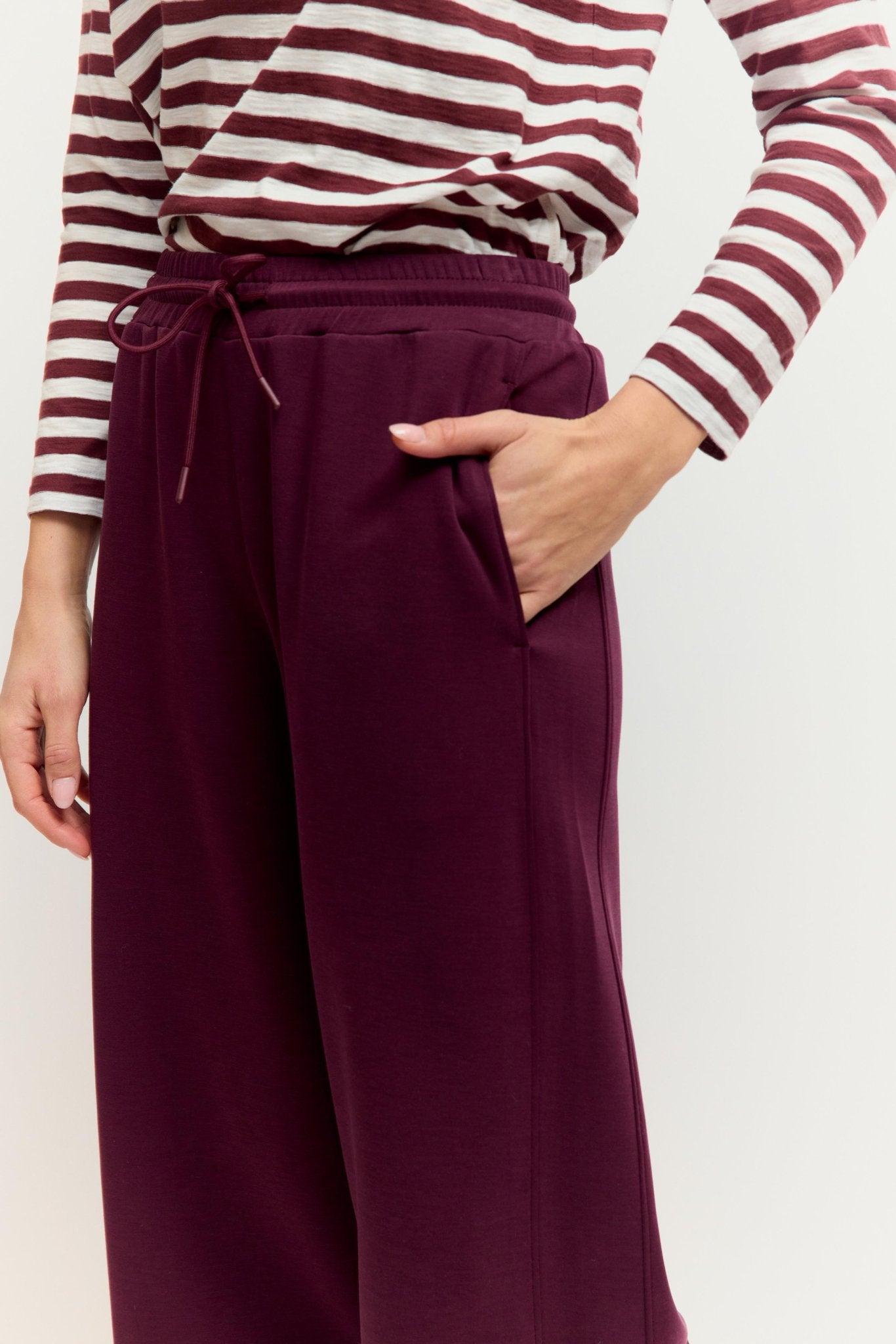 Fashion People Damen Leggings Burgundy