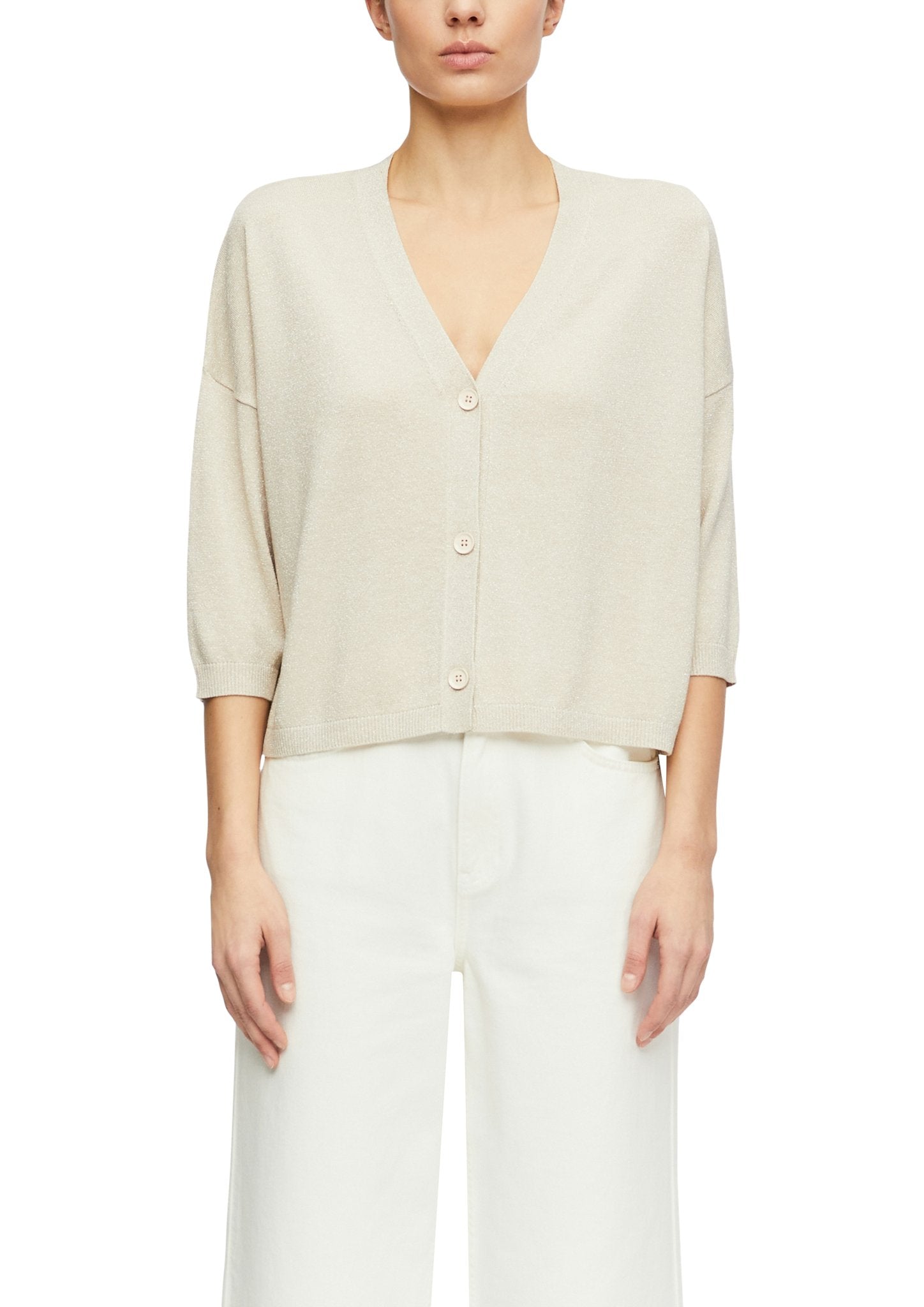 Comma Damen Strickjacken Grey/Black