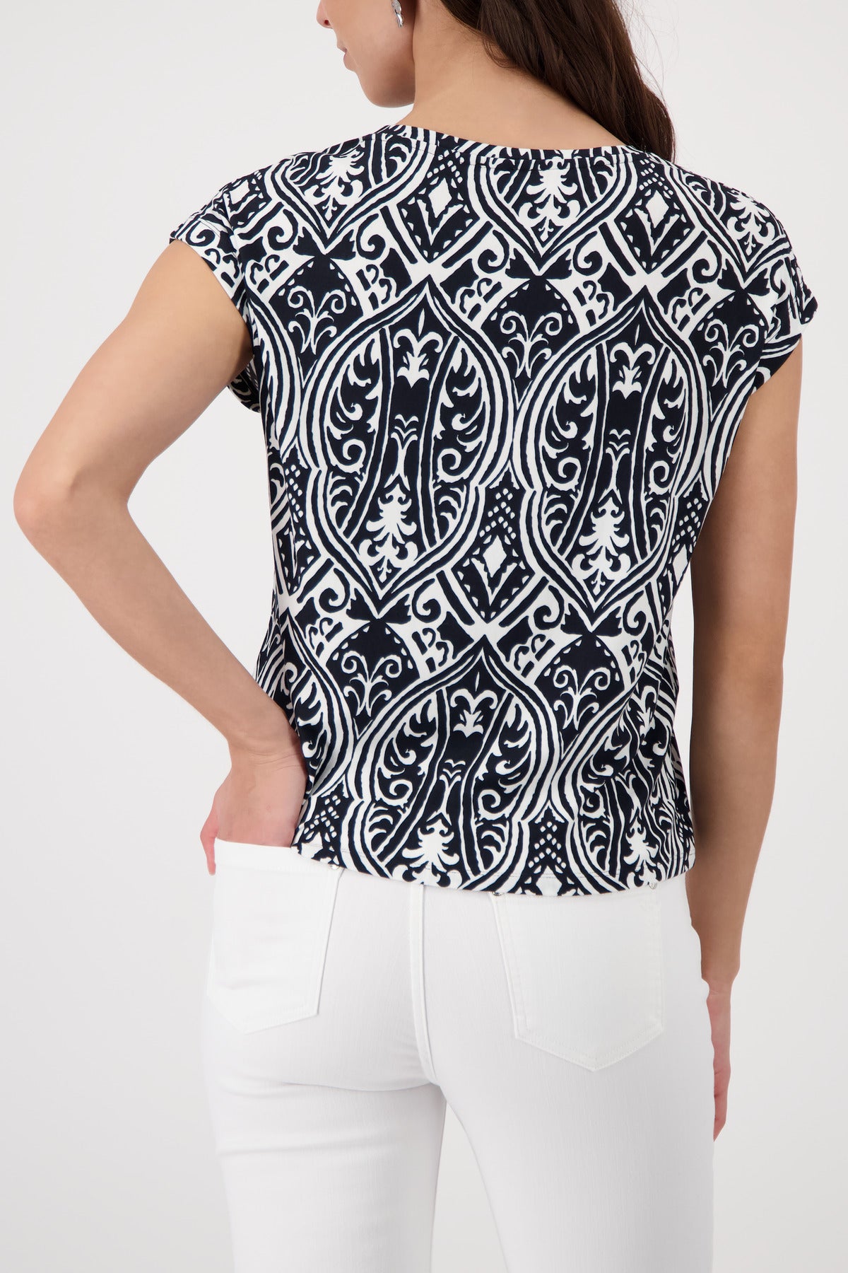 Monari Damen T-Shirts  Schwarz Gem