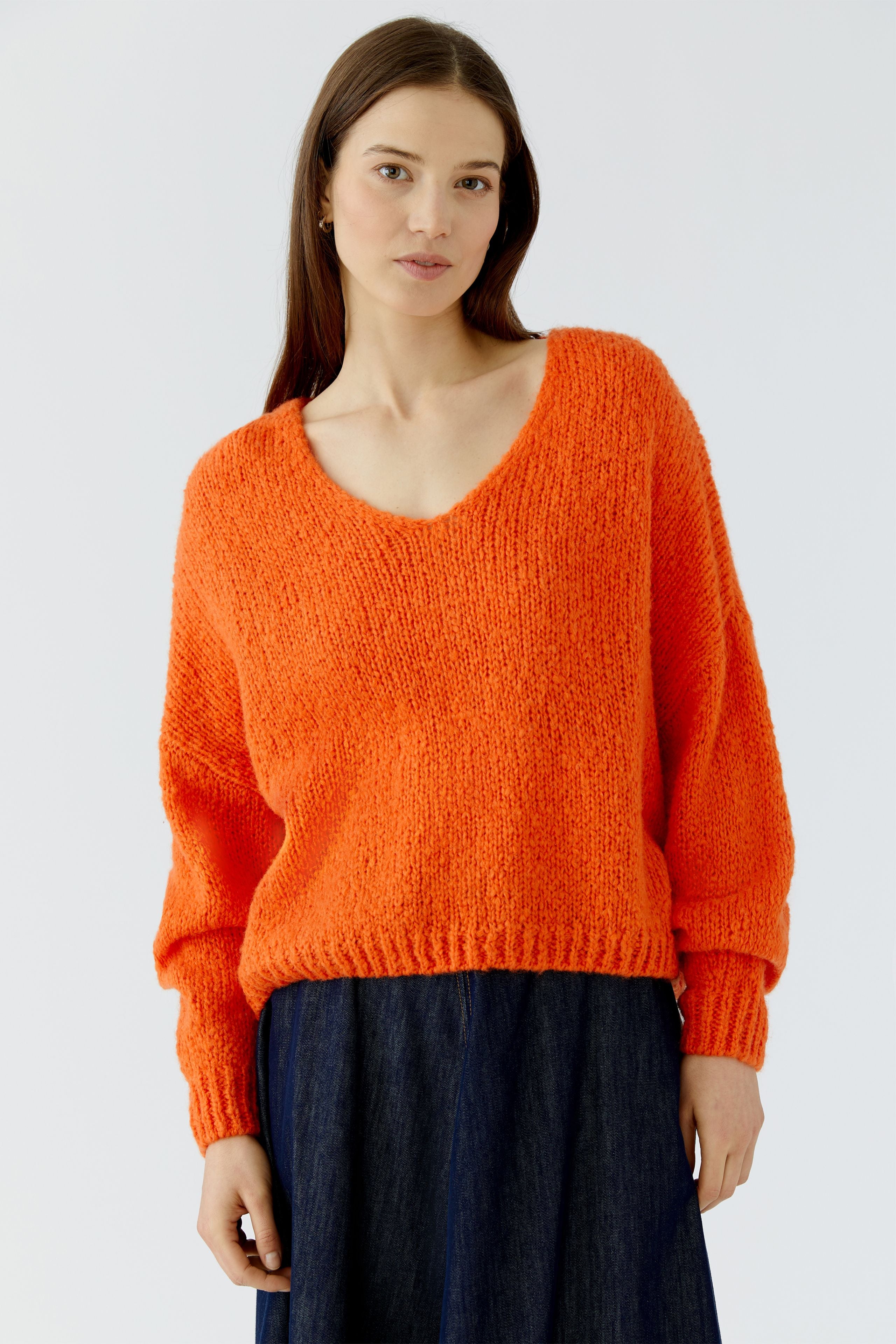 Oui Damen Pullover Orangeade