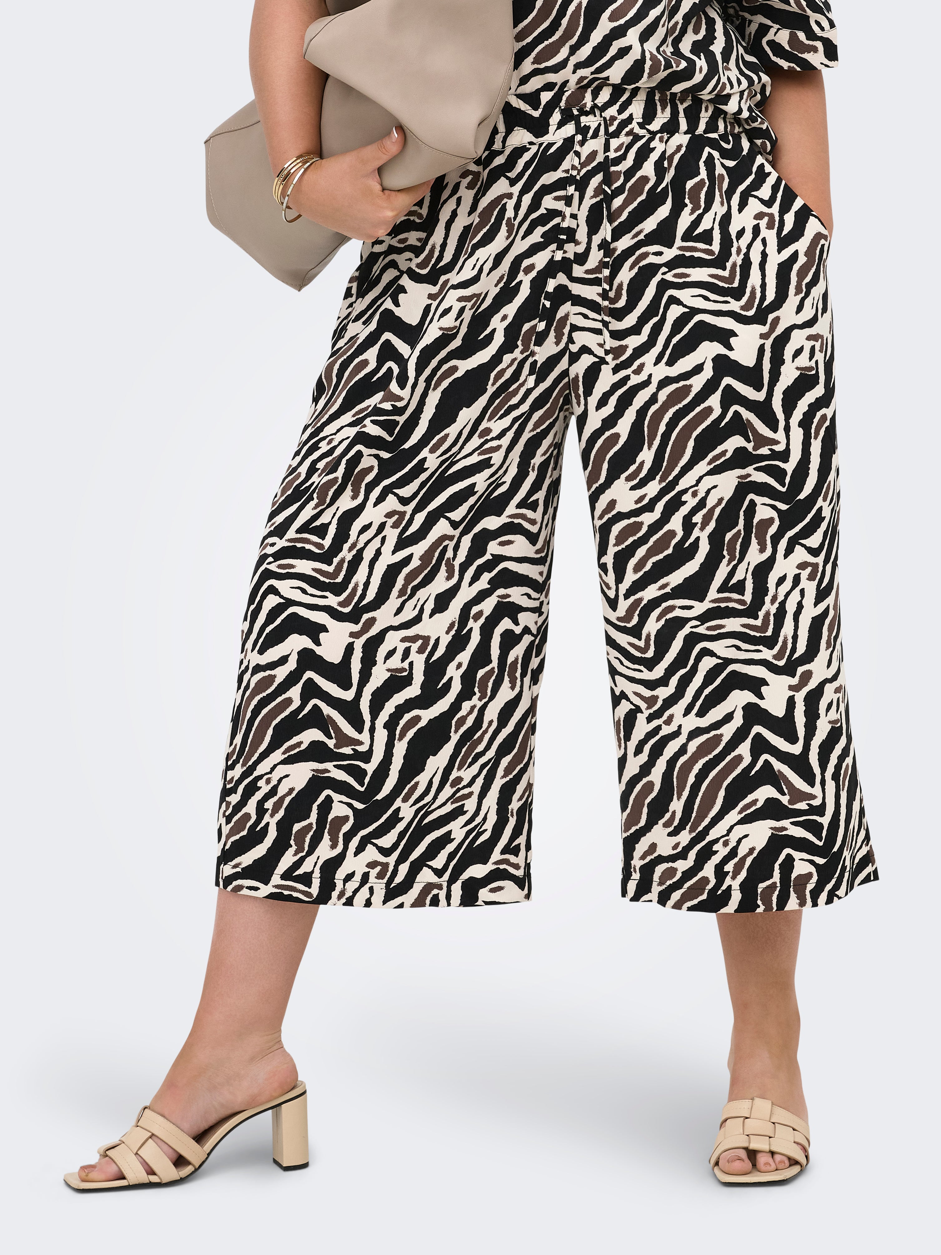 Only Caramkoma Damen Hosen Black/Graphic A