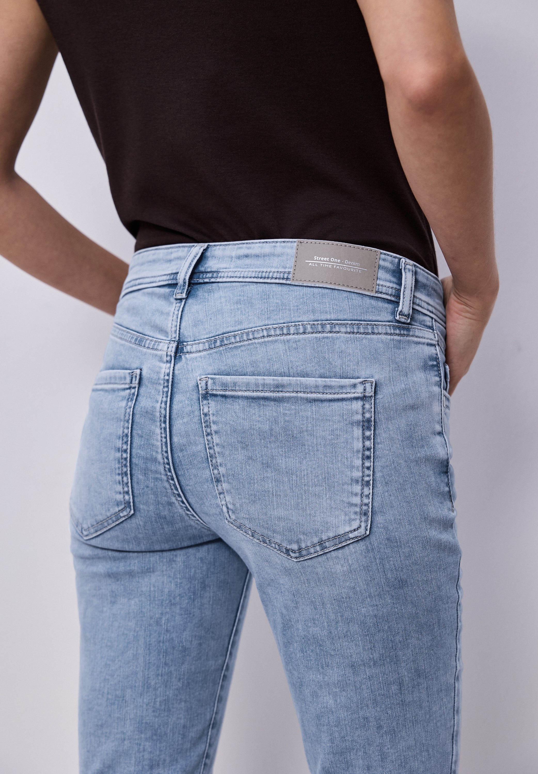 Street One Damen Hosen Light Blu