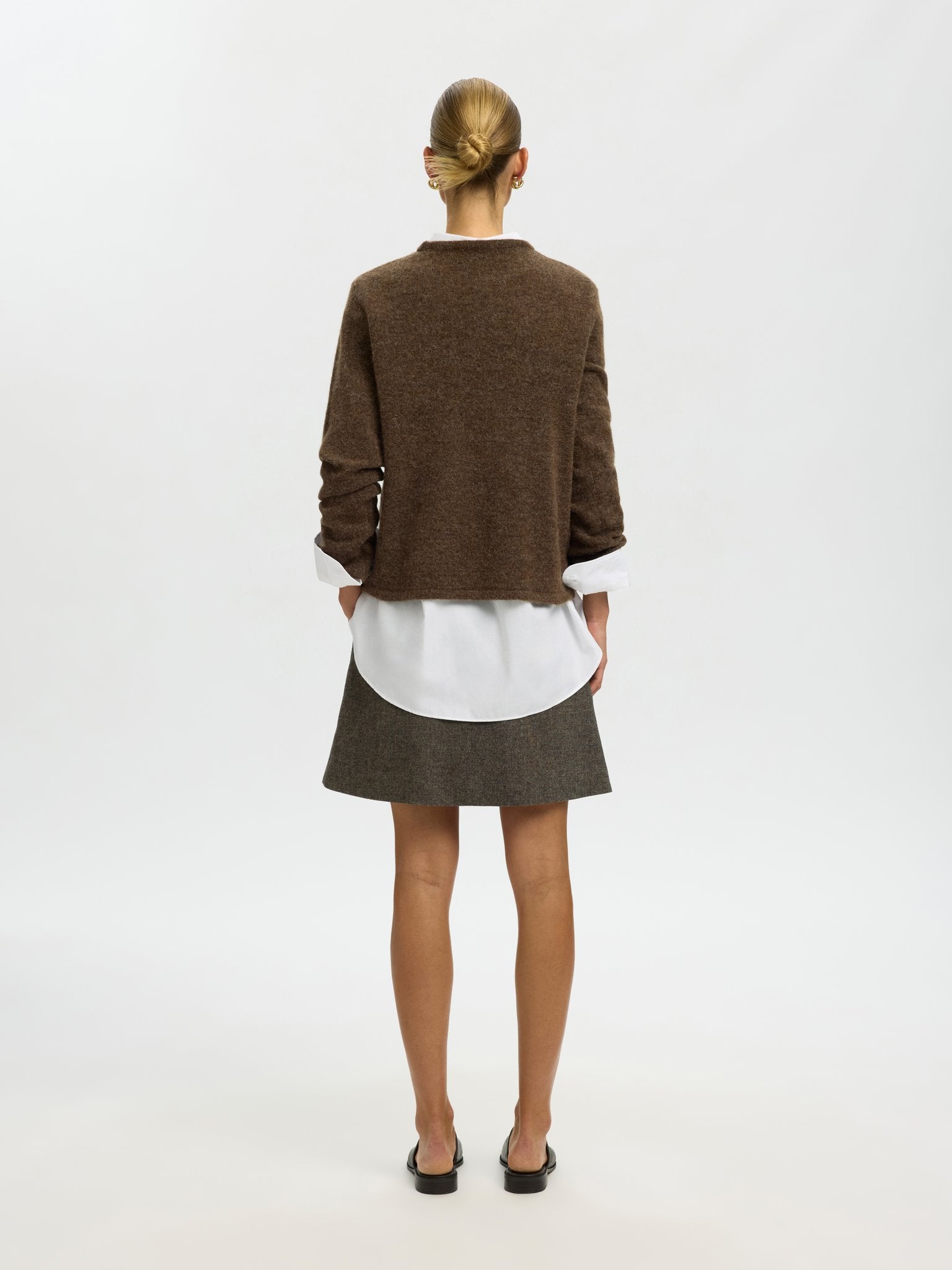 Selected Femme Damen Pullover Dachshund/Melan
