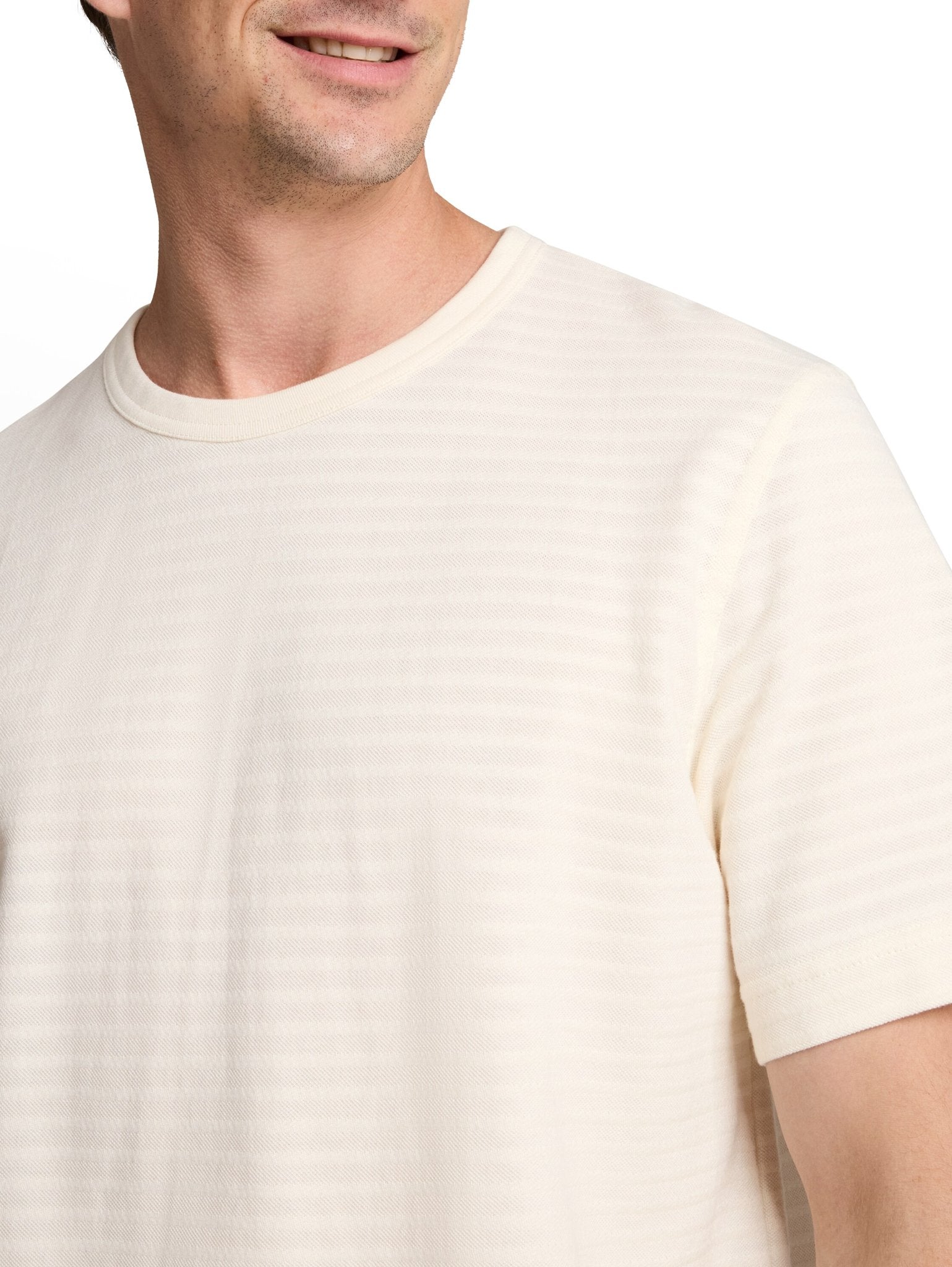 Tom Tailor Herren T-Shirts kurz Gardenia White