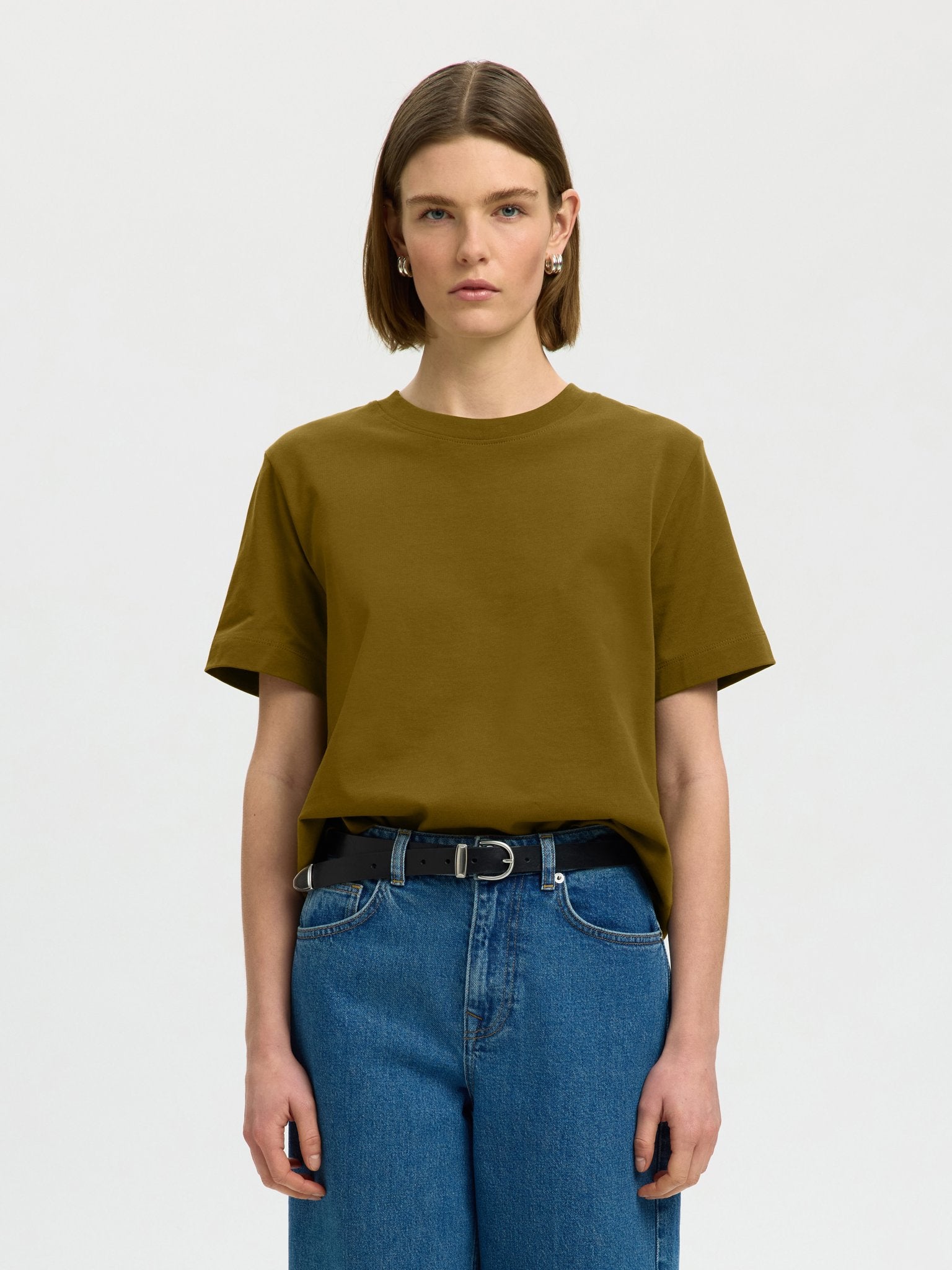 Selected Femme Damen T-Shirts Fir Green