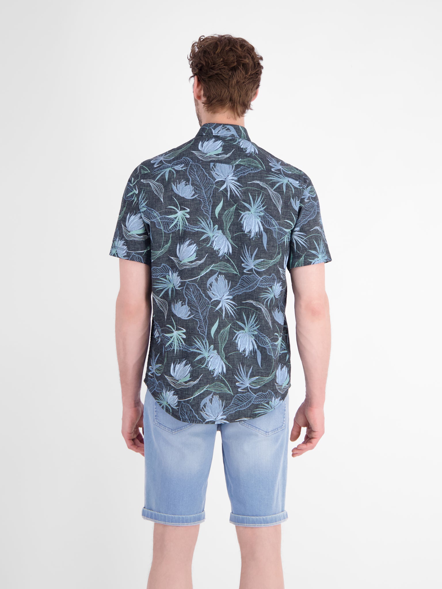 Lerros Herren Hemden kurz Classic Navy
